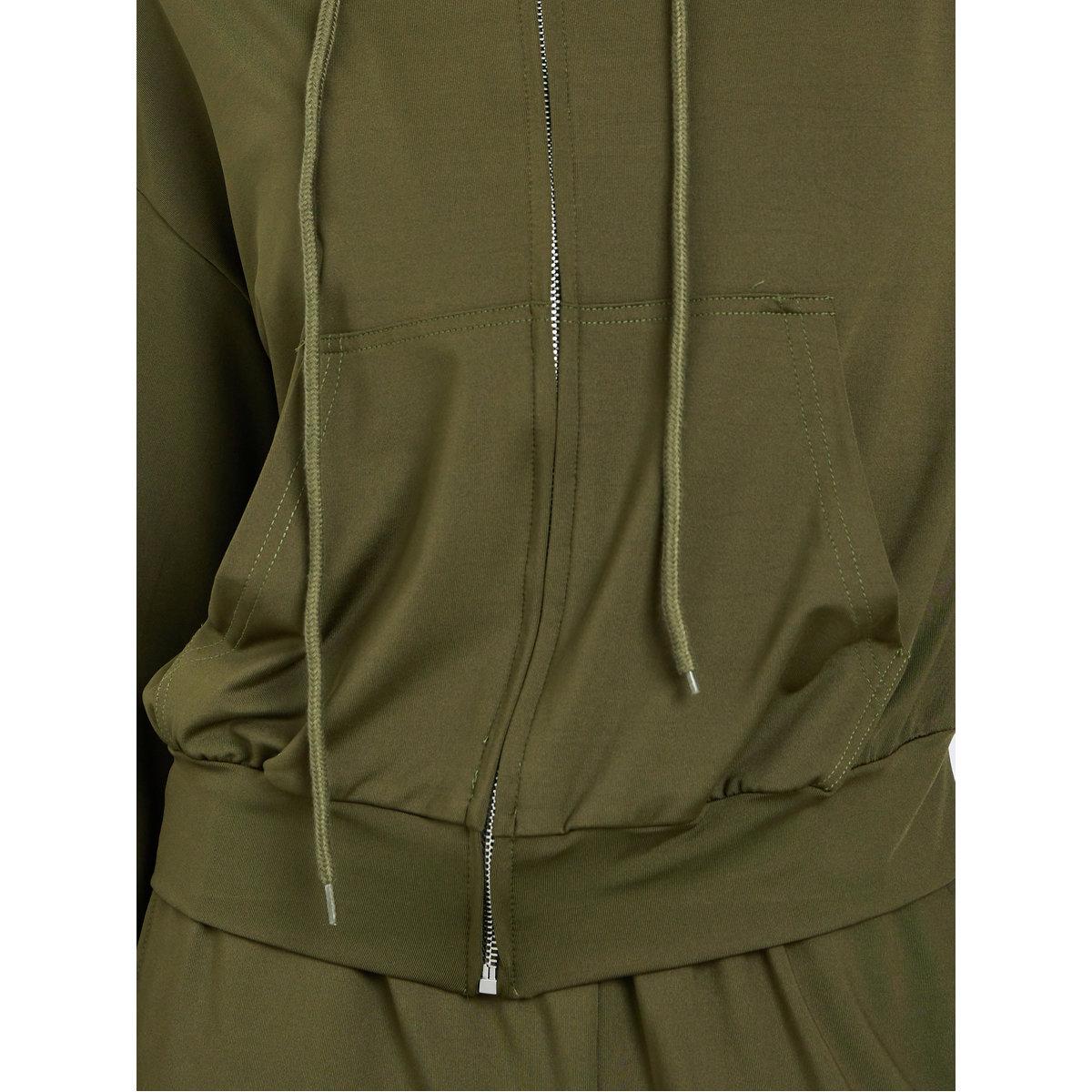 طقم منسق من جوغر وسويتشيرت بياقة هودي-women-clothing-coordsets-image-4