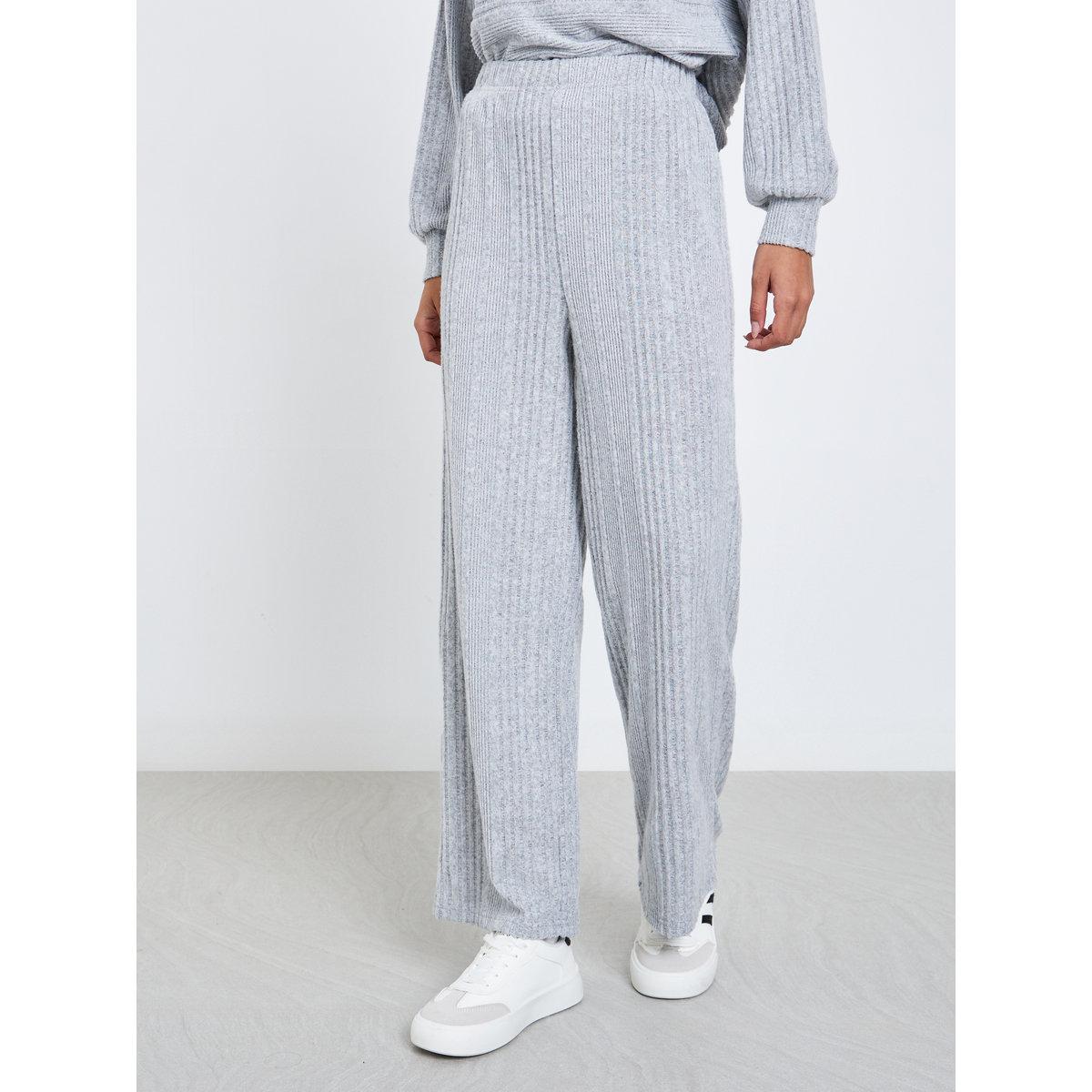 Styli Ribbed Knit Top and Wide Leg Pants Co-Ords-women-clothing-coordsets-image-6