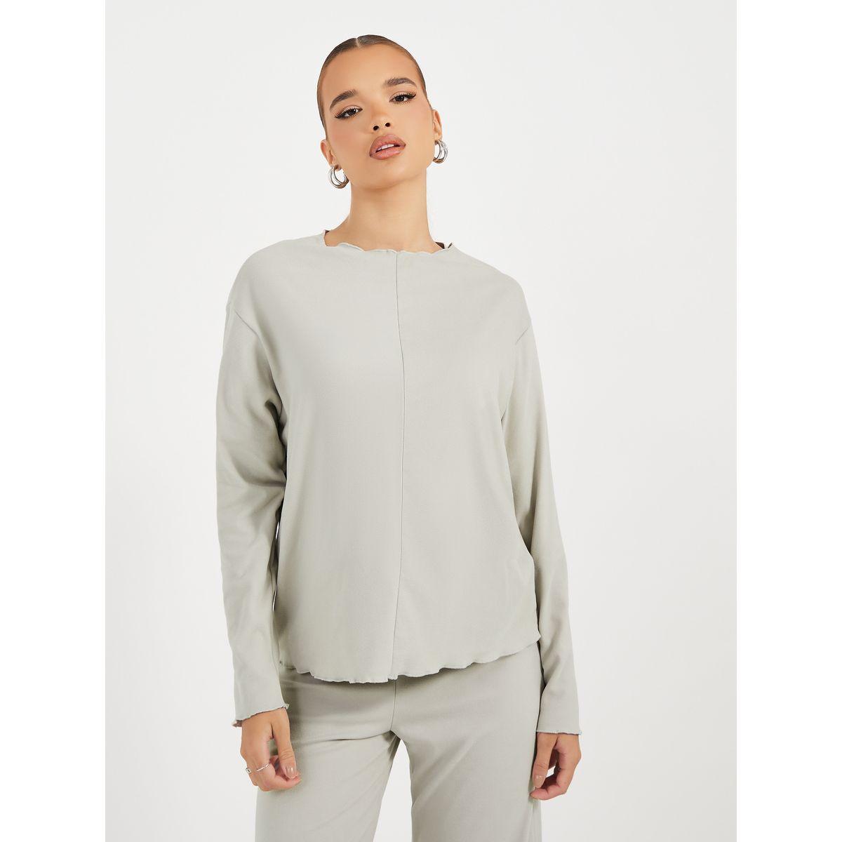 طقم منسق من جوغر بأرجل واسعة وسويت شيرت فليس-women-clothing-coordsets-image-2