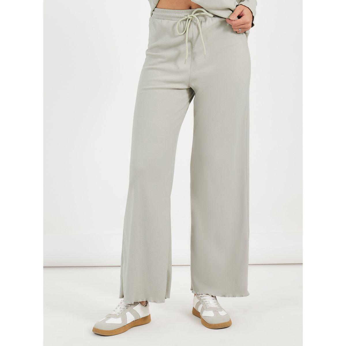 Styli Fleece Crew Neck Sweatshirt & Wide Leg Joggers Co-Ords-women-clothing-coordsets-image-4