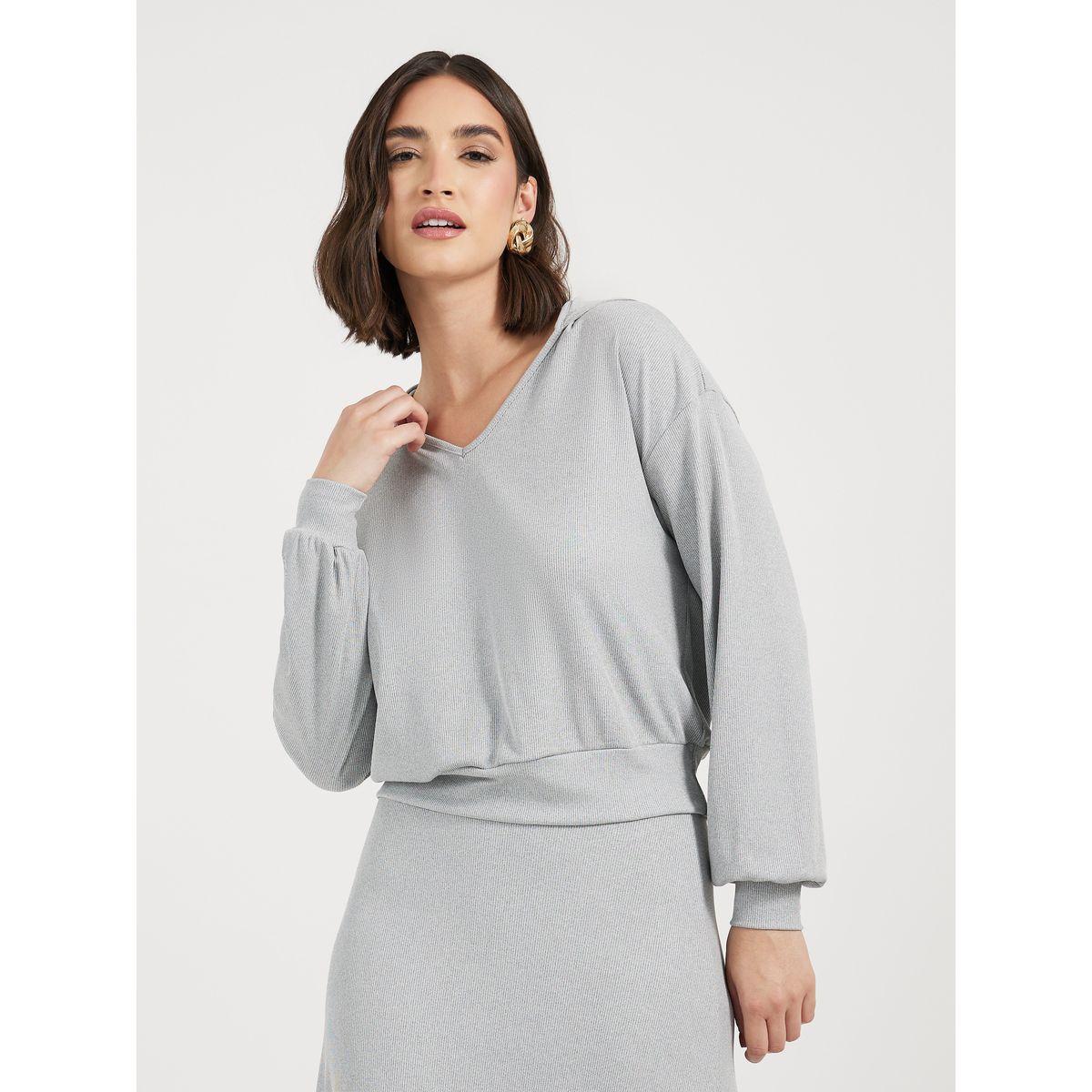 طقم منسق من تنورة طويلة وبلوزة بياقة هودي-women-clothing-coordsets-image-2