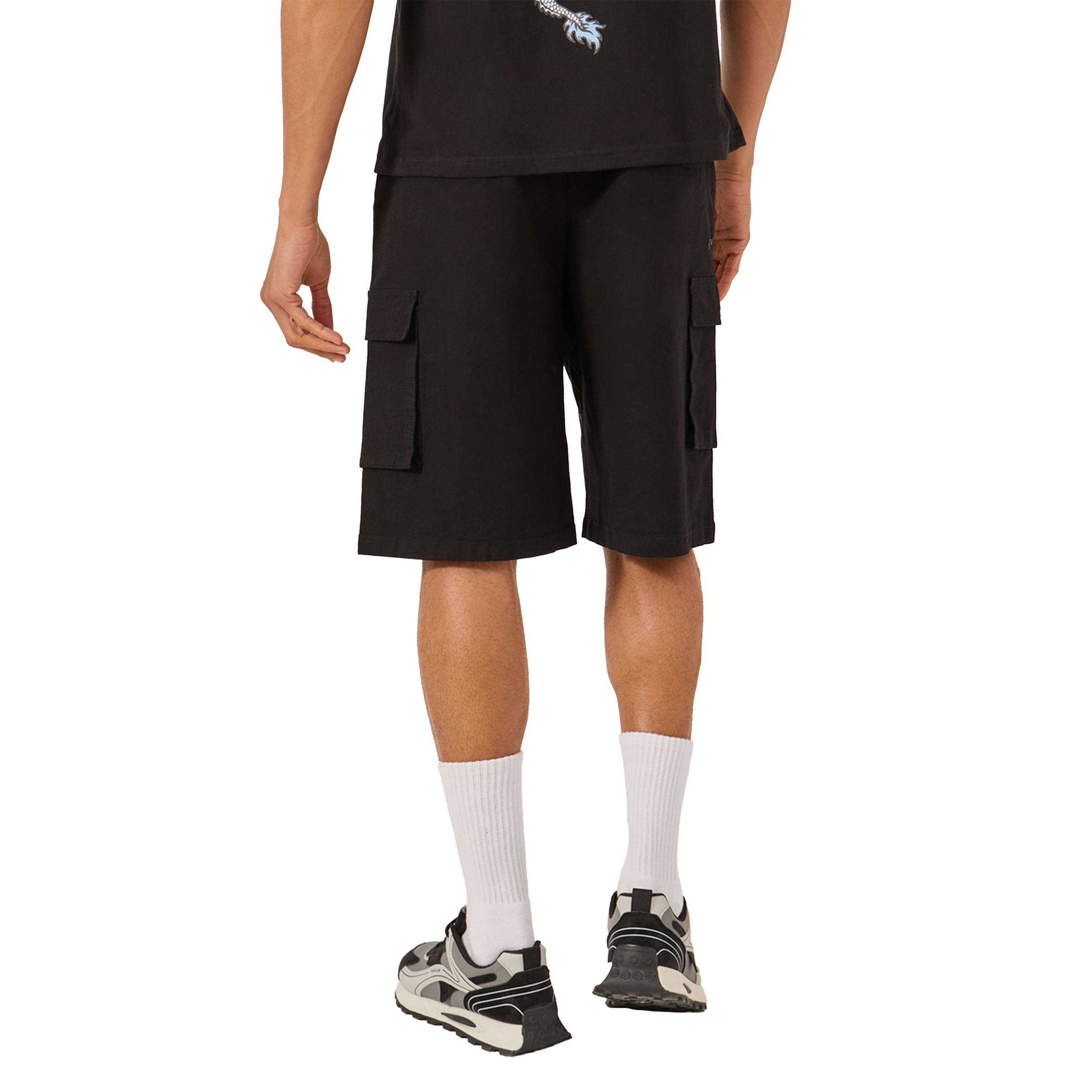ستايلي -  شورت كارغو مقاس كبيرمع تفاصيل شارة الجيب-sports-men-clothing-bottoms-shorts-image-6