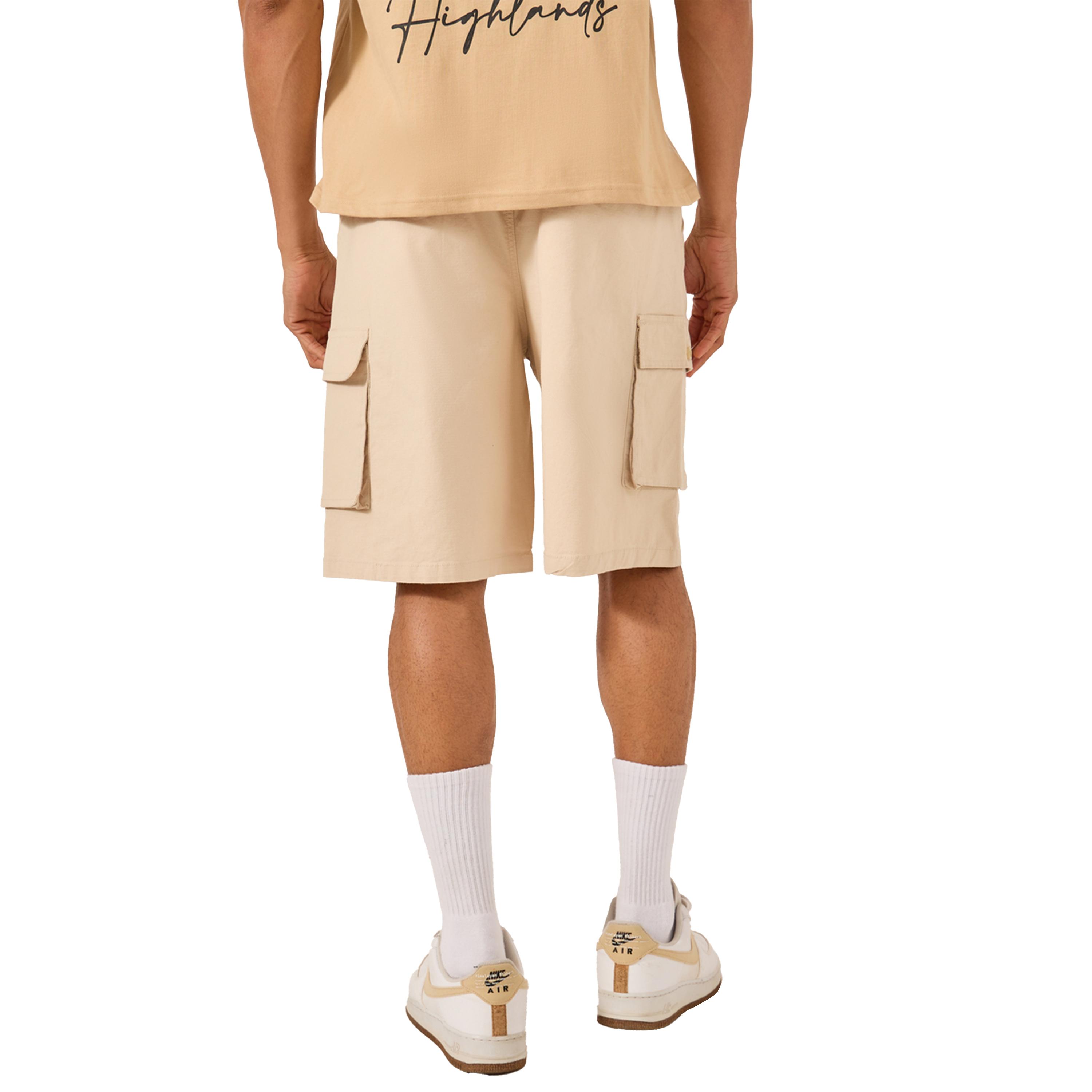 ستايلي -  شورت كارغو مقاس كبيرمع تفاصيل شارة الجيب-men-clothing-sportswearandactivewear-bottoms-shorts-image-5