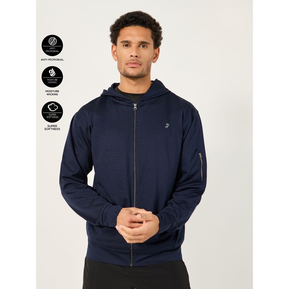 Styli Hooded Training Jacket with Sleeve Zipper Detail-men-clothing-jacketsandblazers-jackets-image-1