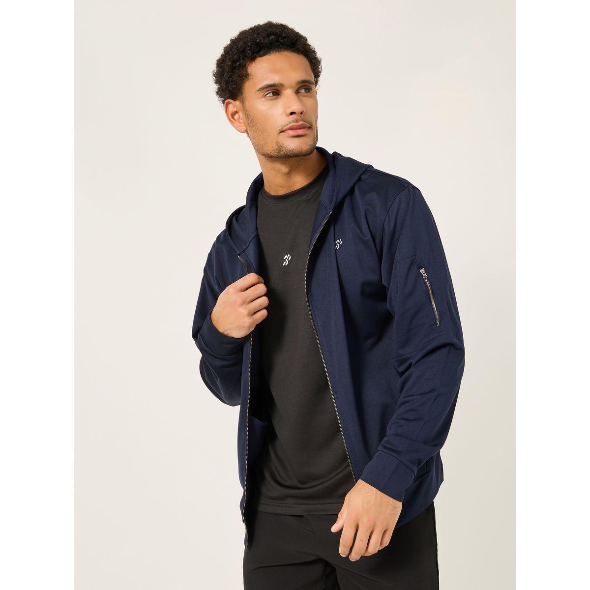 Styli Hooded Training Jacket with Sleeve Zipper Detail-men-clothing-jacketsandblazers-jackets-image-2