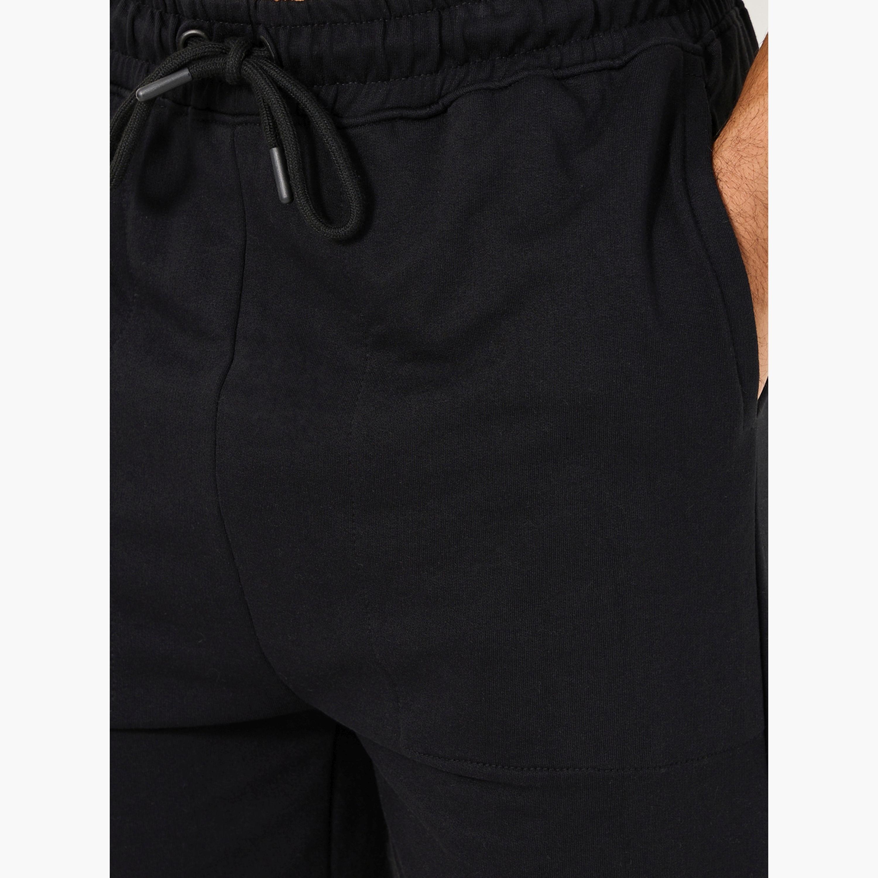 Styli Regular Fit Patch Detail Fleece Shorts-men-clothing-sportswearandactivewear-bottoms-image-3