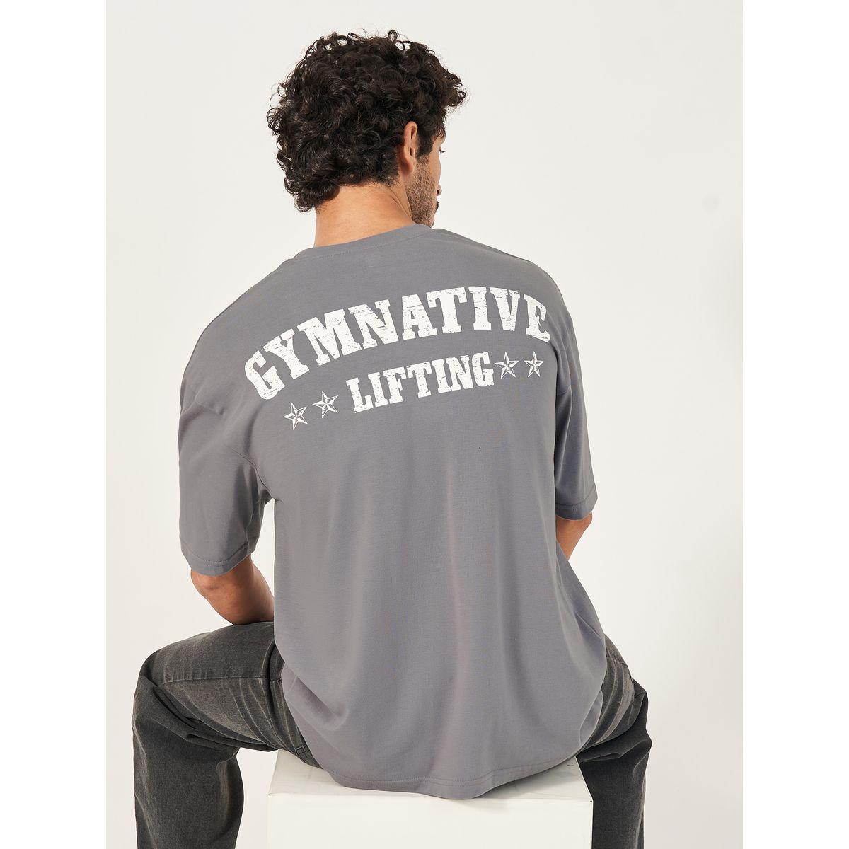 Styli Active Oversized Slogan Print Round Neck T-Shirt-men-clothing-sportswearandactivewear-tshirtsandpolos-image-1