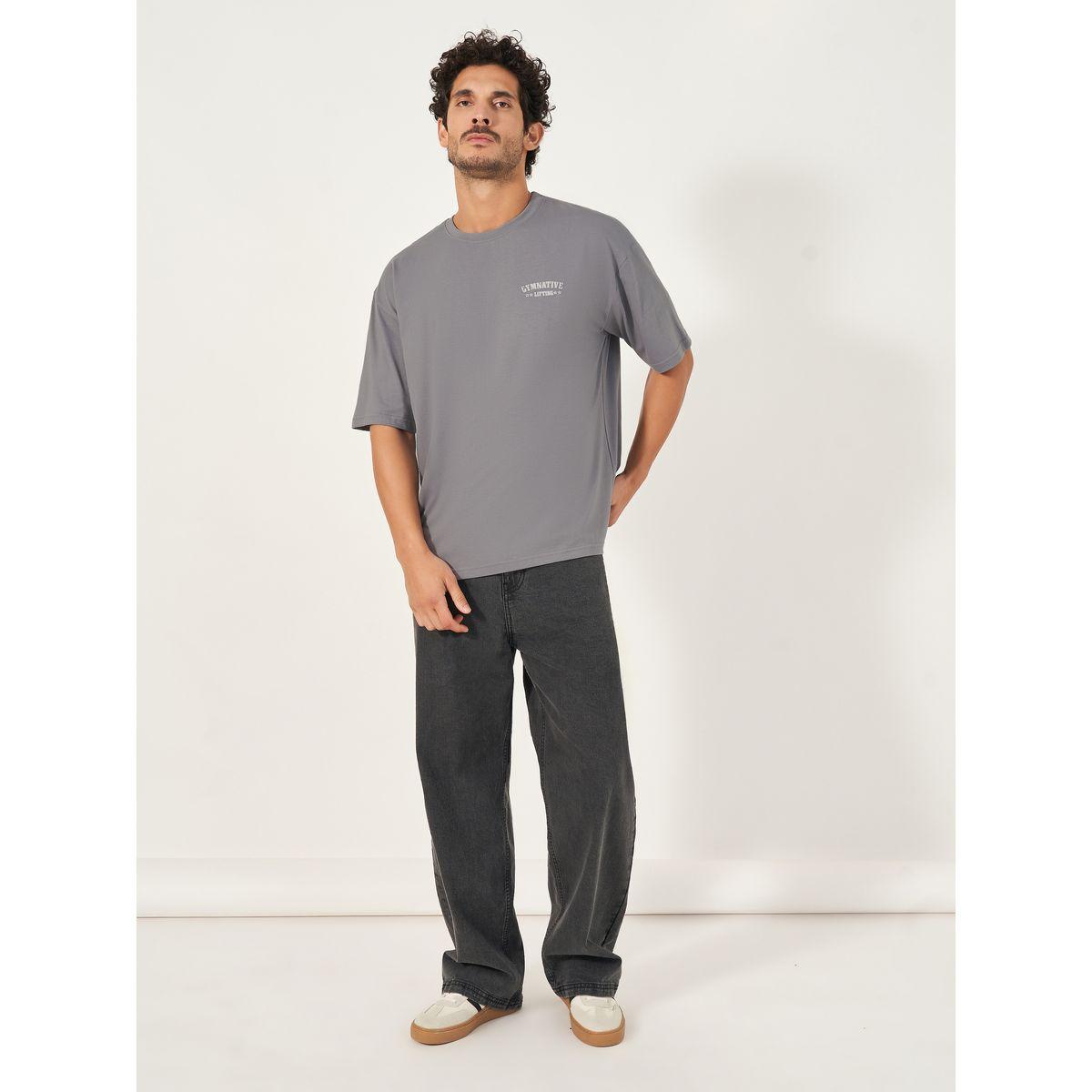 Styli Active Oversized Slogan Print Round Neck T-Shirt-men-clothing-sportswearandactivewear-tshirtsandpolos-image-2