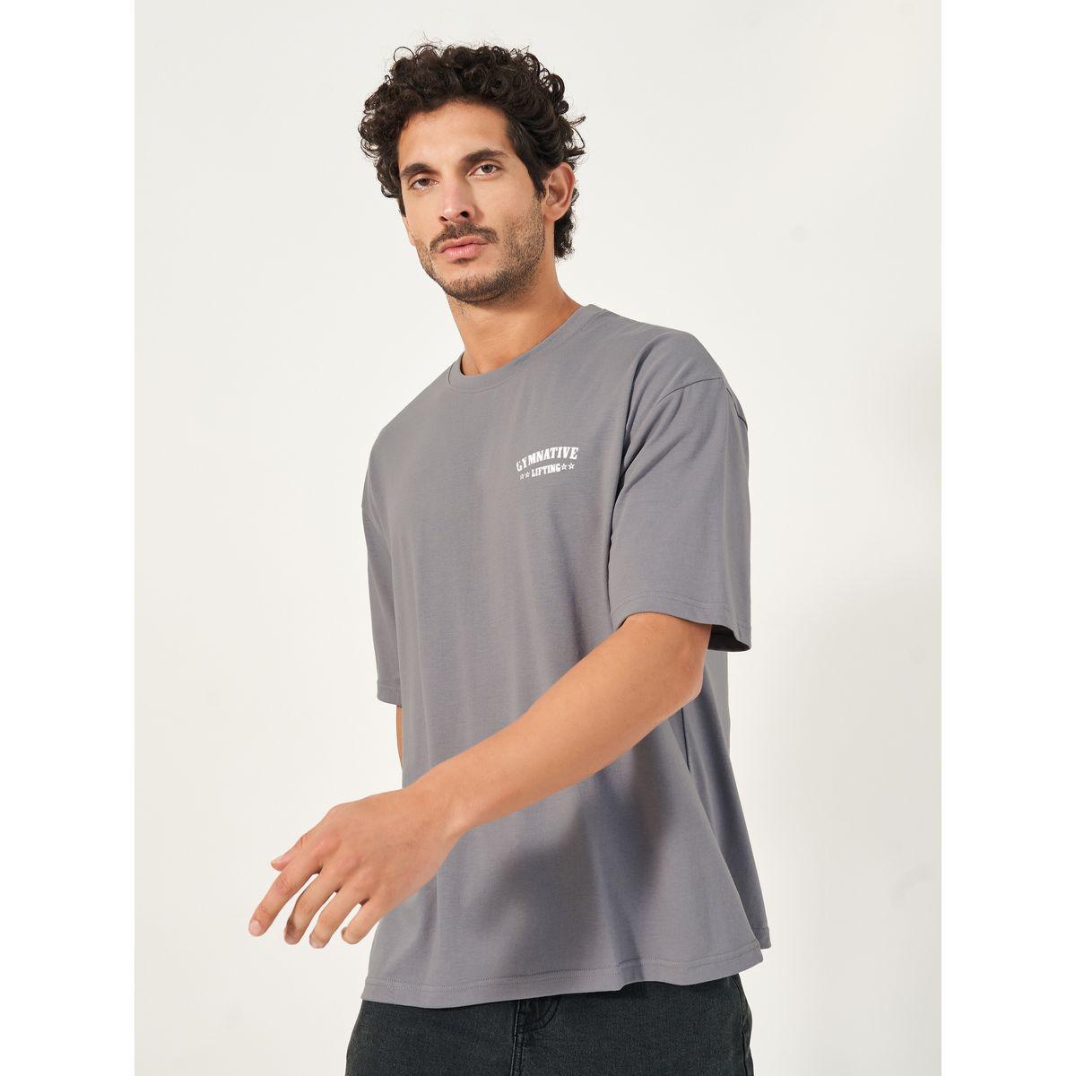 تيشيرت فضفاض بطبعة كتابة وأكمام قصيرة-men-clothing-sportswearandactivewear-tshirtsandpolos-image-3