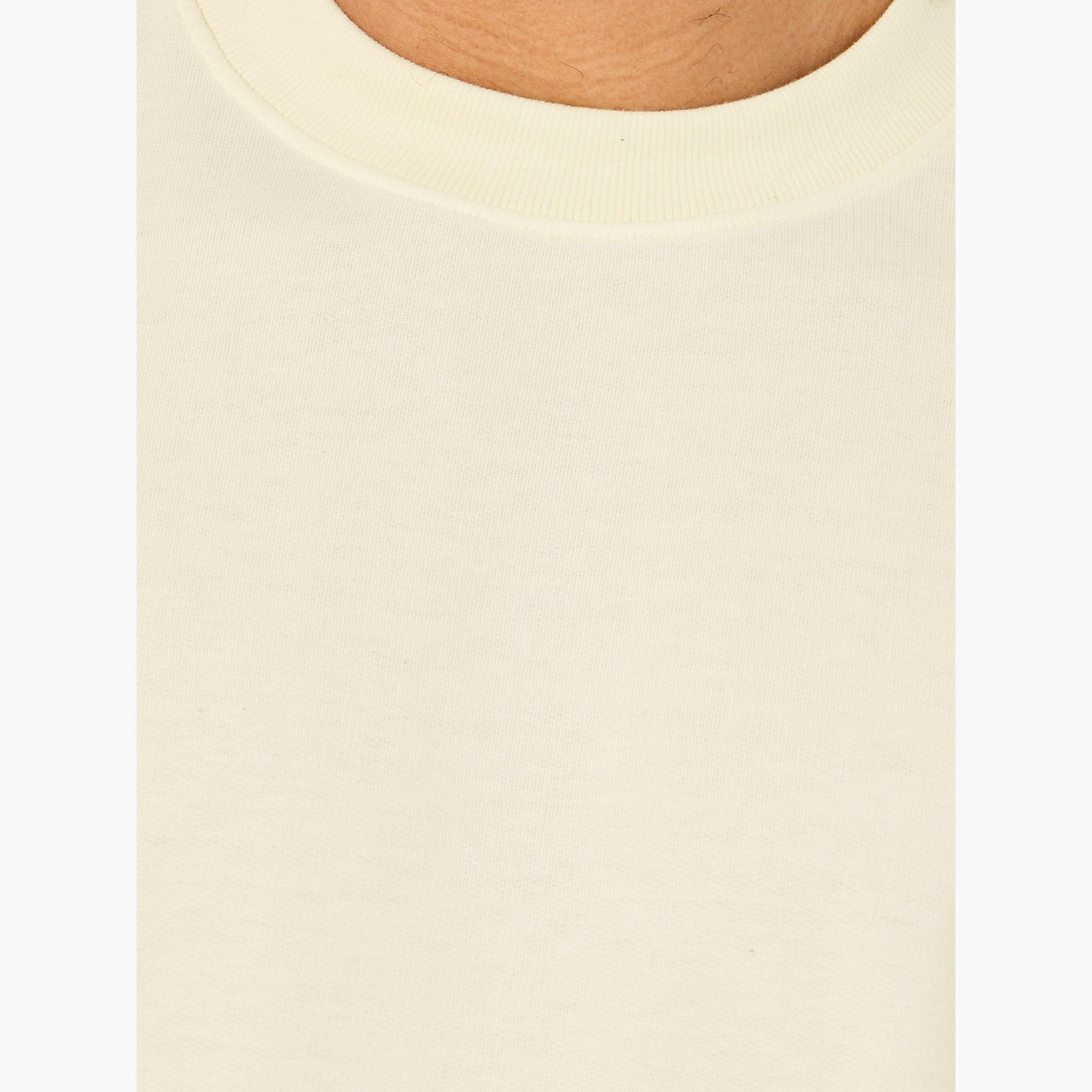Styli Solid Oversized Terry Crew Neck T-Shirt-men-clothing-sportswearandactivewear-tshirtsandpolos-image-3