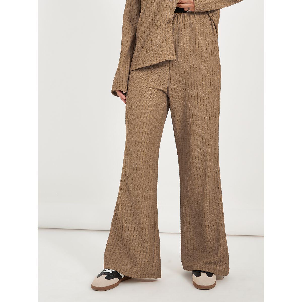 Styli Crinkle Textured Oversized Shirt & Wide Leg Pants Co-Ords-women-clothing-coordsets-image-5