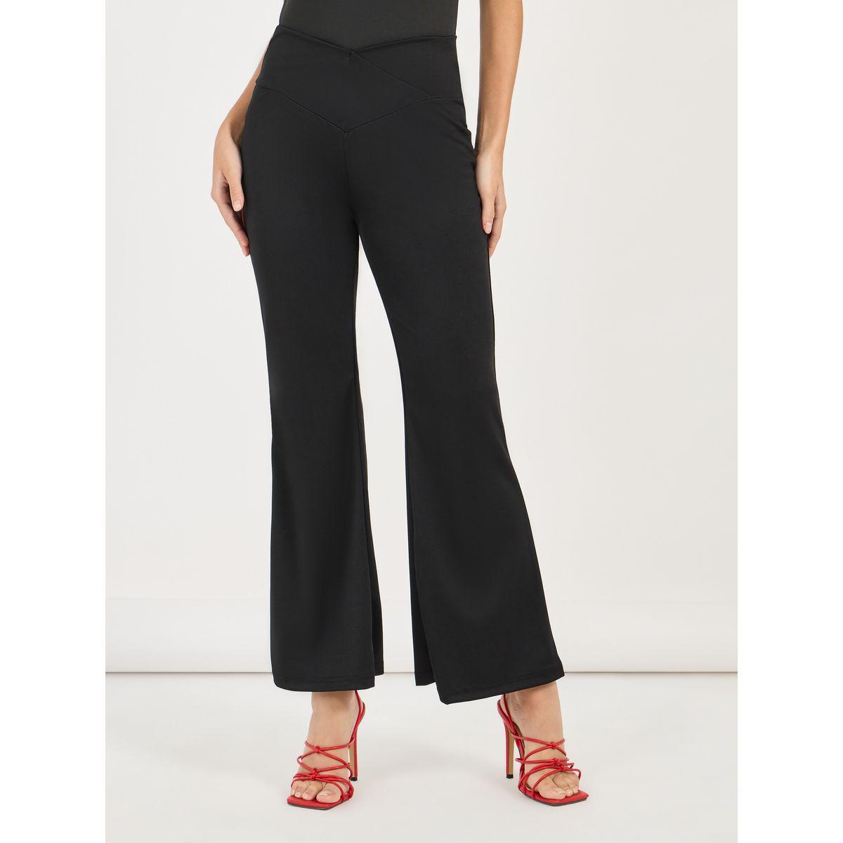 بنطال بحافة واسعة وخصر عالي بتفاصيل كروس-women-clothing-bottoms-trousers-image-2