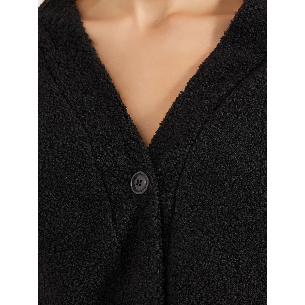 طقم منسق من تنورة مع بلوزة بفرو صناعي وأزرار-women-clothing-coordsets-image-3