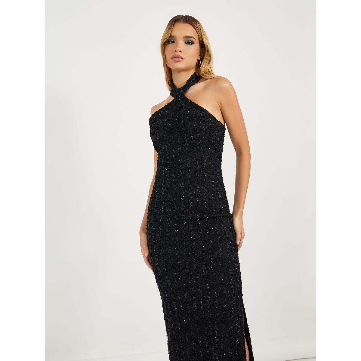 فستان طويل ضيق بياقة هولتر-women-clothing-dresses-image-2