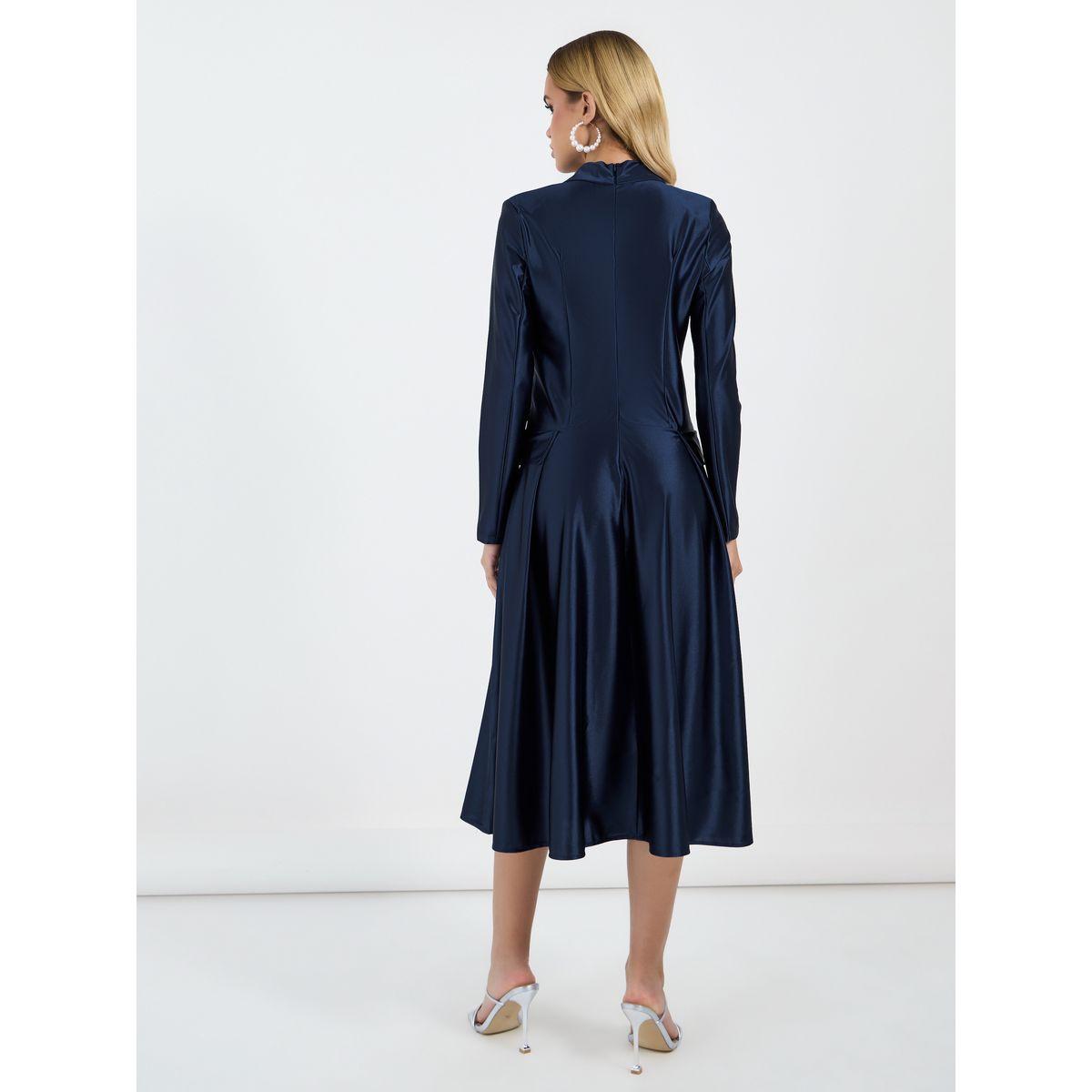 Styli Notch Collar Double Breasted Blazer Midi Dress-women-clothing-dresses-image-4