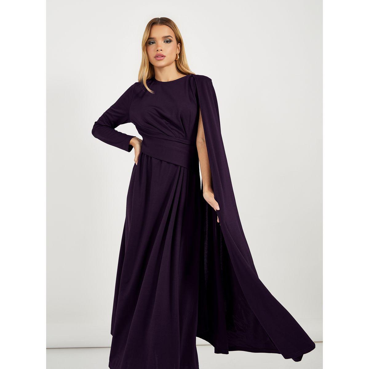 Styli One Shoulder Cape Sleeve A-Line Maxi Dress-women-clothing-dresses-image-5