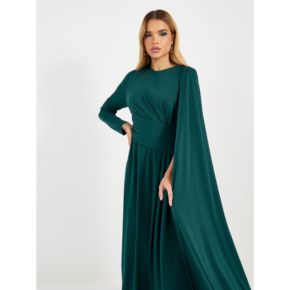 Styli Drape Cape Sleeve A-Line Maxi Dress-women-clothing-dresses-image-5