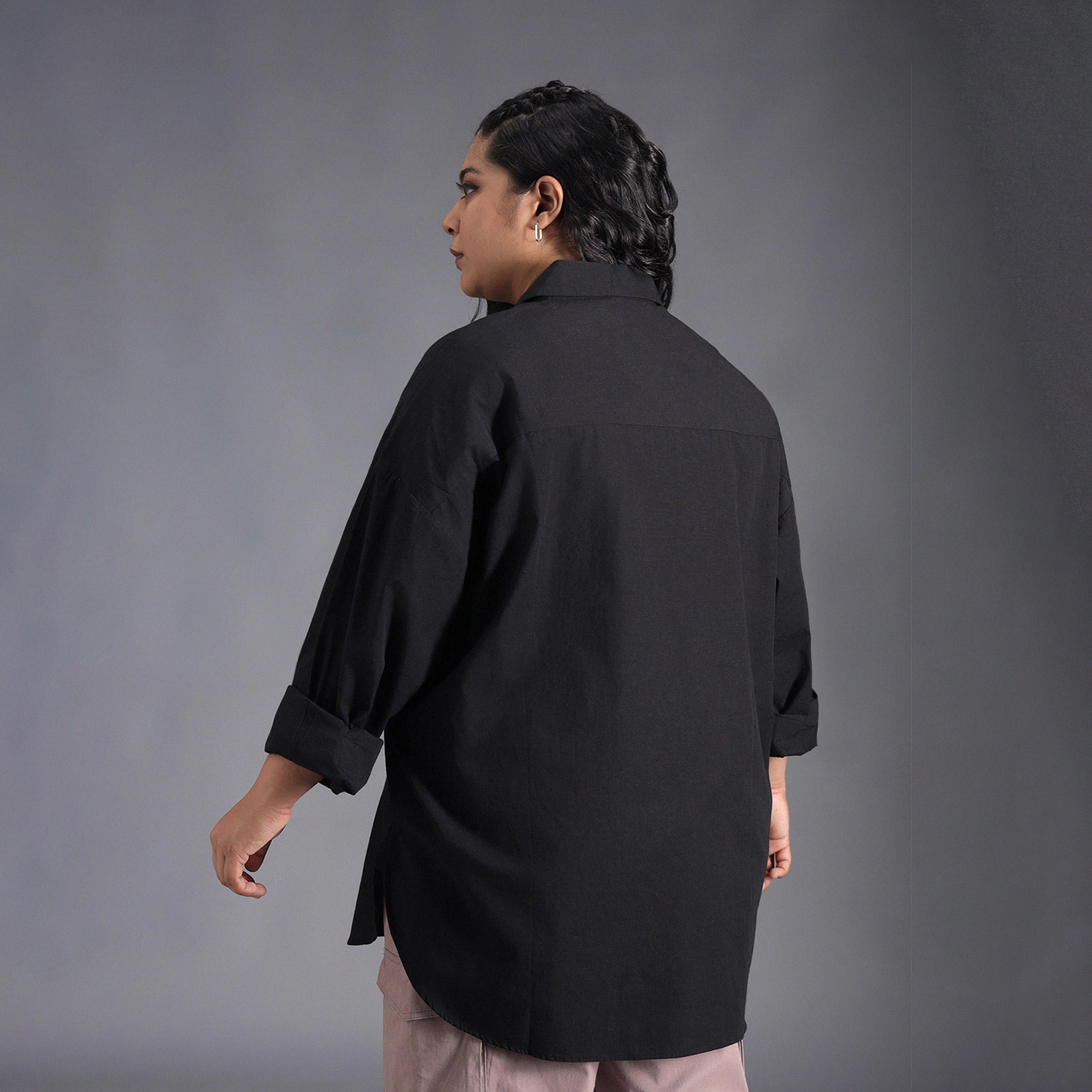 هاي ستار × ستايلي - قميص كاجوال كلاسيكي كبير الحجم بمقاس كبير-women-clothing-shirtsandblouses-shirts-image-3