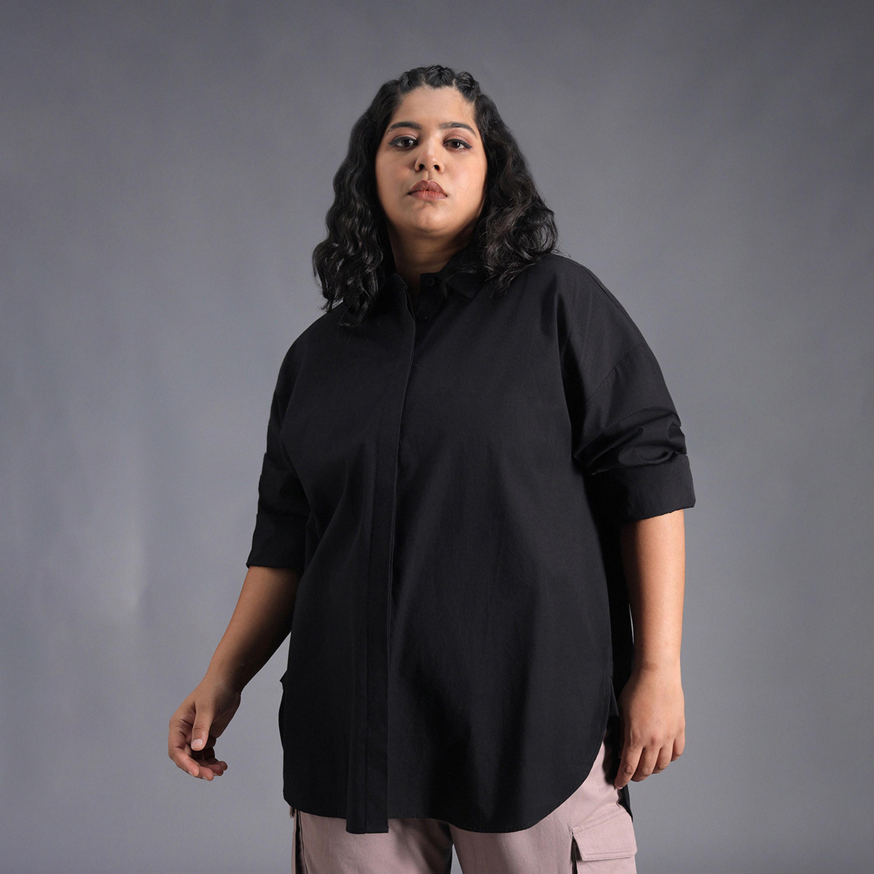 هاي ستار × ستايلي - قميص كاجوال كلاسيكي كبير الحجم بمقاس كبير-women-clothing-shirtsandblouses-shirts-image-4