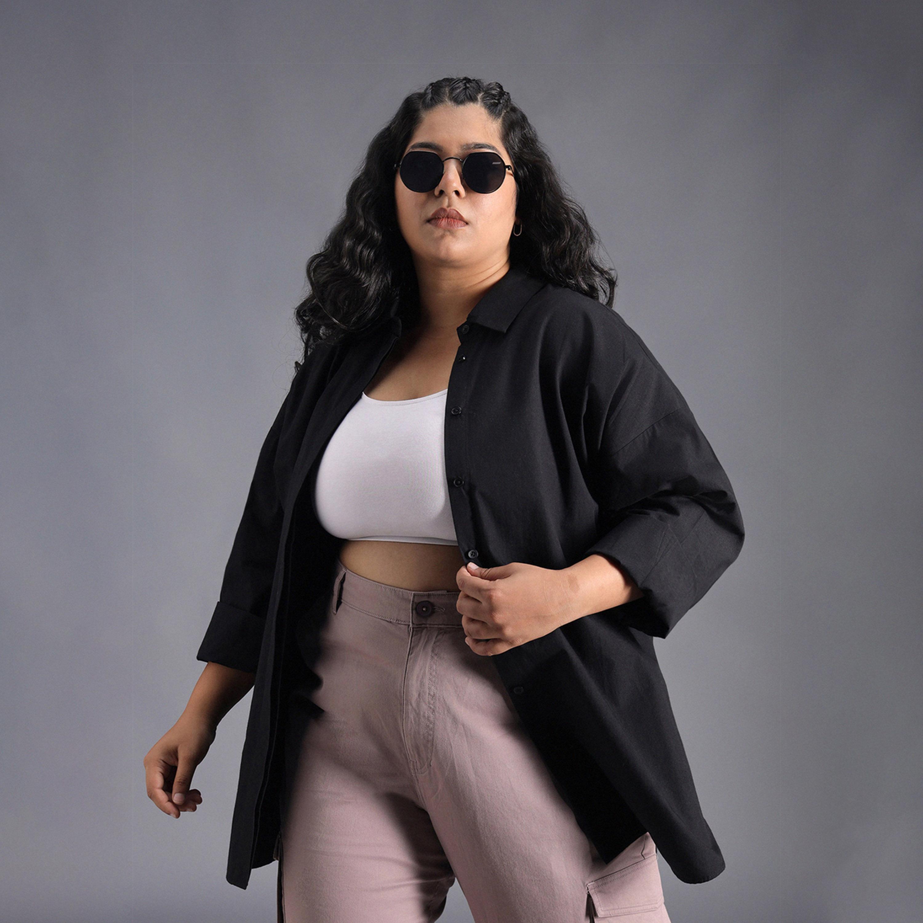 هاي ستار × ستايلي - قميص كاجوال كلاسيكي كبير الحجم بمقاس كبير-women-clothing-shirtsandblouses-shirts-image-6