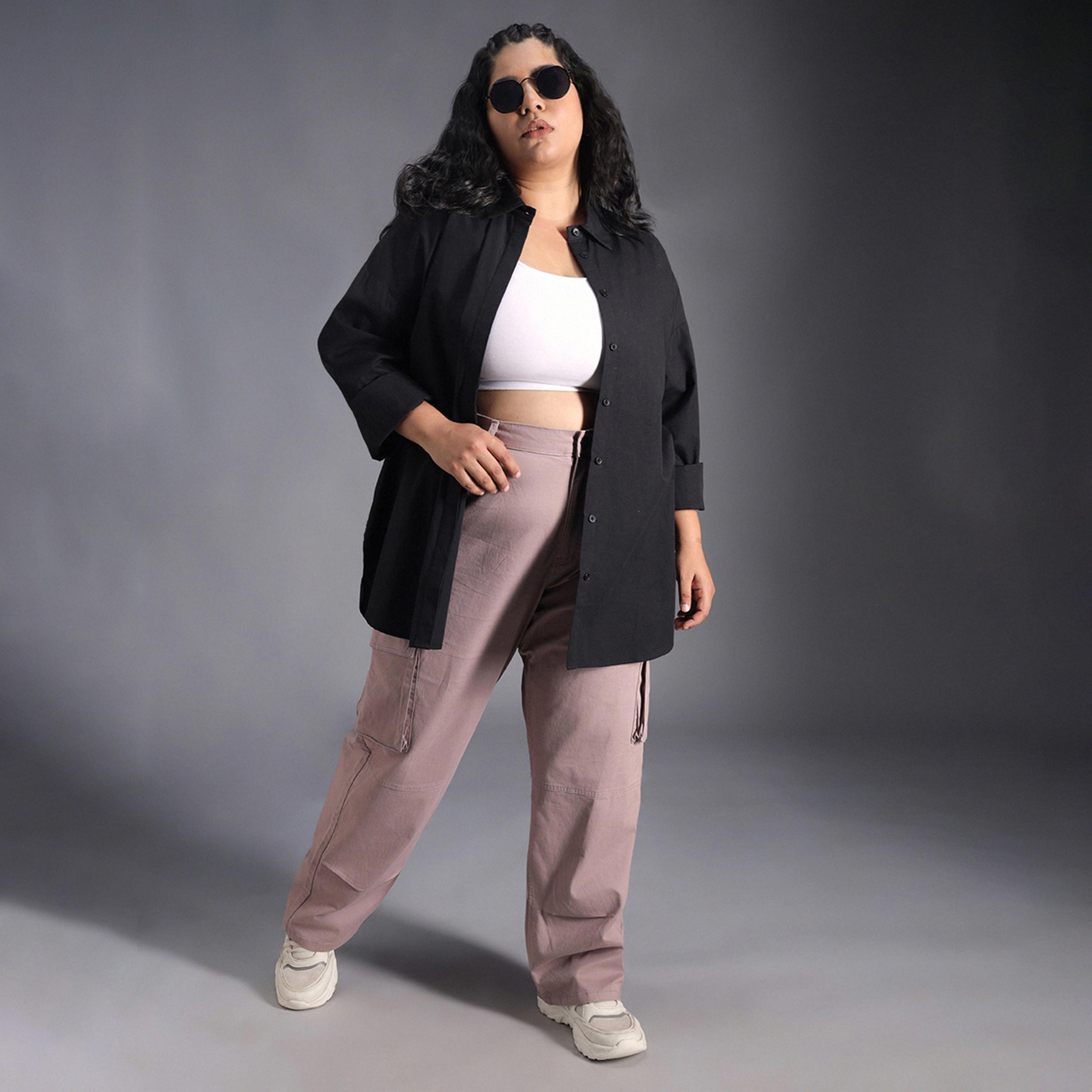 هاي ستار × ستايلي - قميص كاجوال كلاسيكي كبير الحجم بمقاس كبير-women-clothing-shirtsandblouses-shirts-image-7