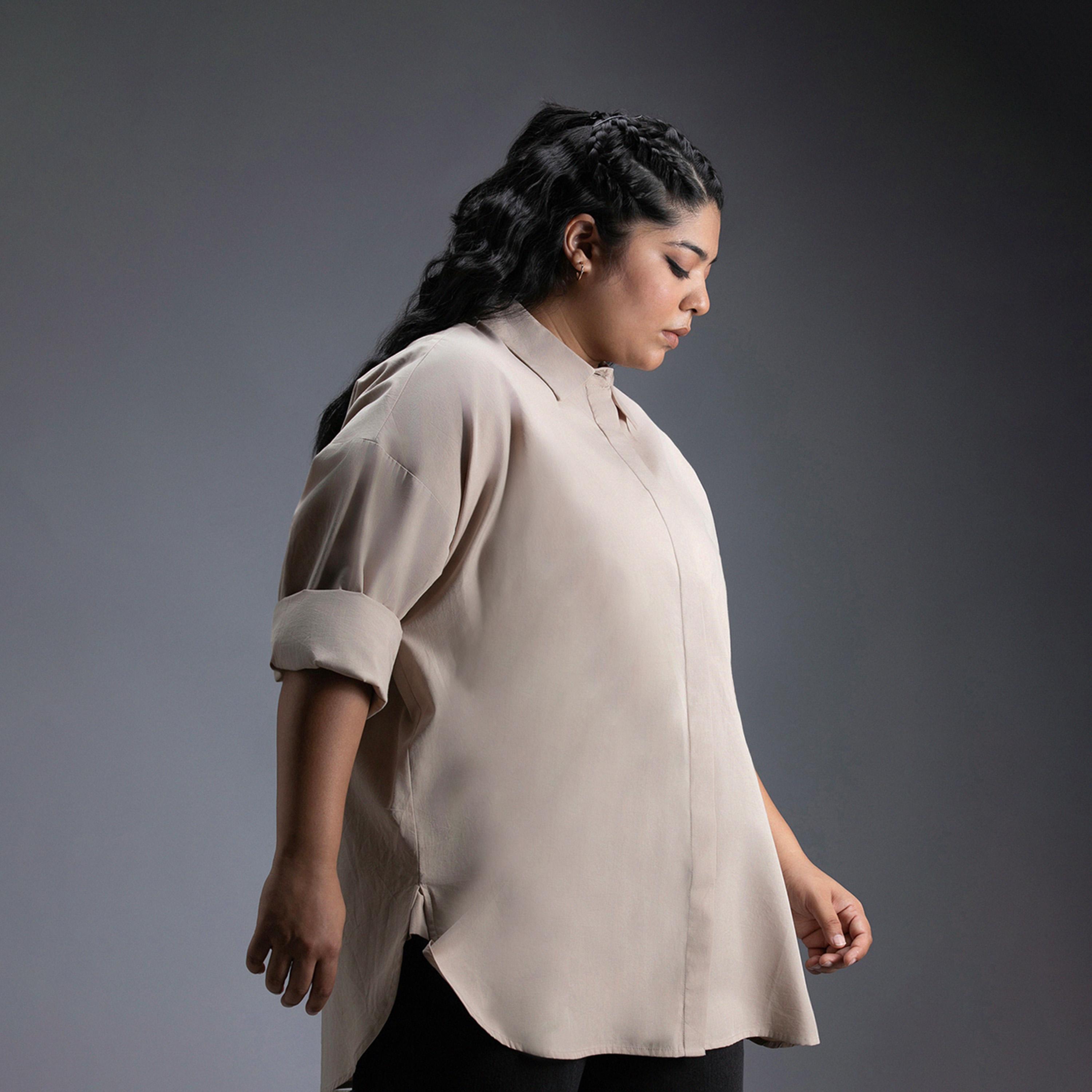 High Star X Styli Plus Size Classic Oversized Casual Shirt-women-clothing-shirtsandblouses-shirts-image-2