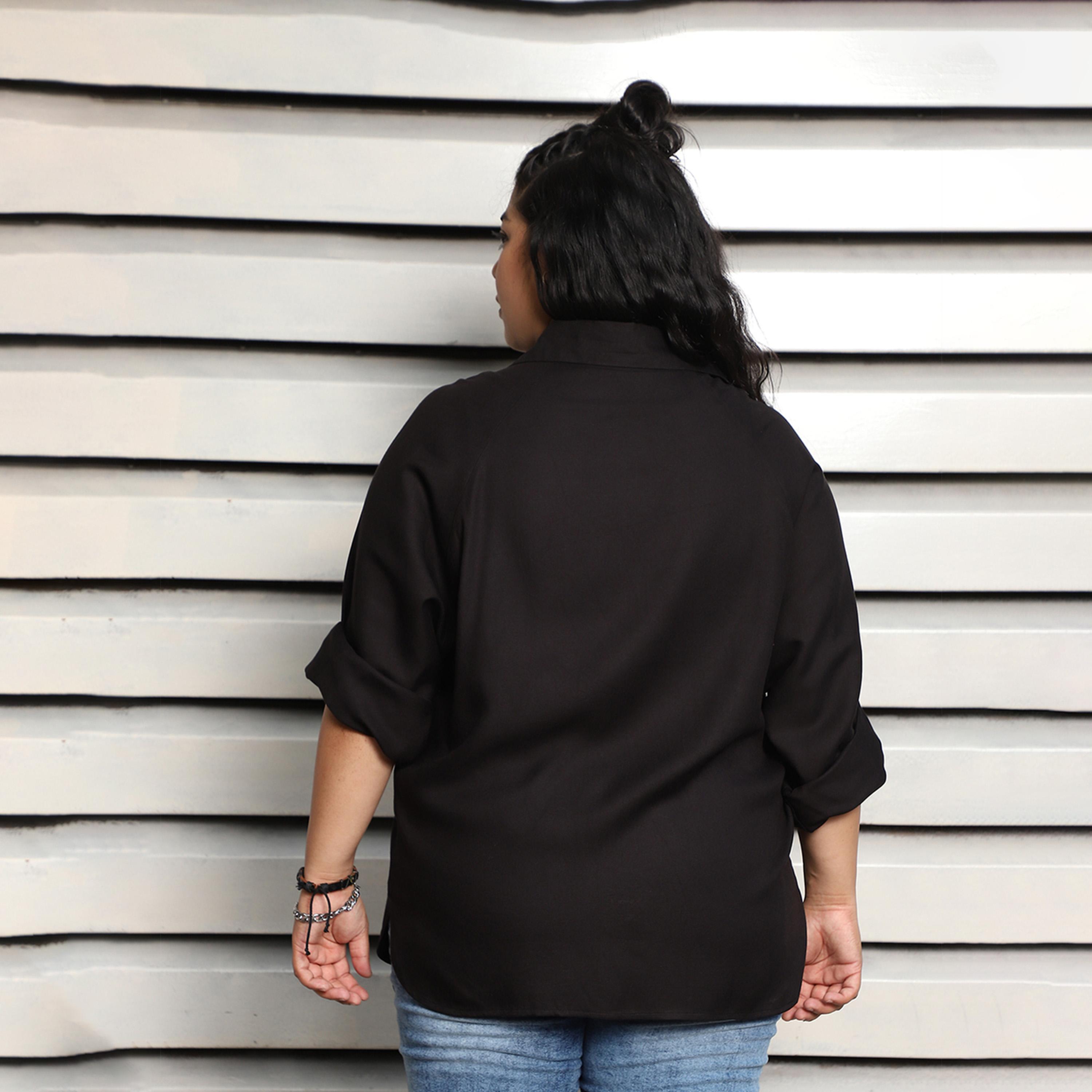High Star X Styli Plus Size Boxy Casual Shirt With Button Placket-women-clothing-shirtsandblouses-shirts-image-4