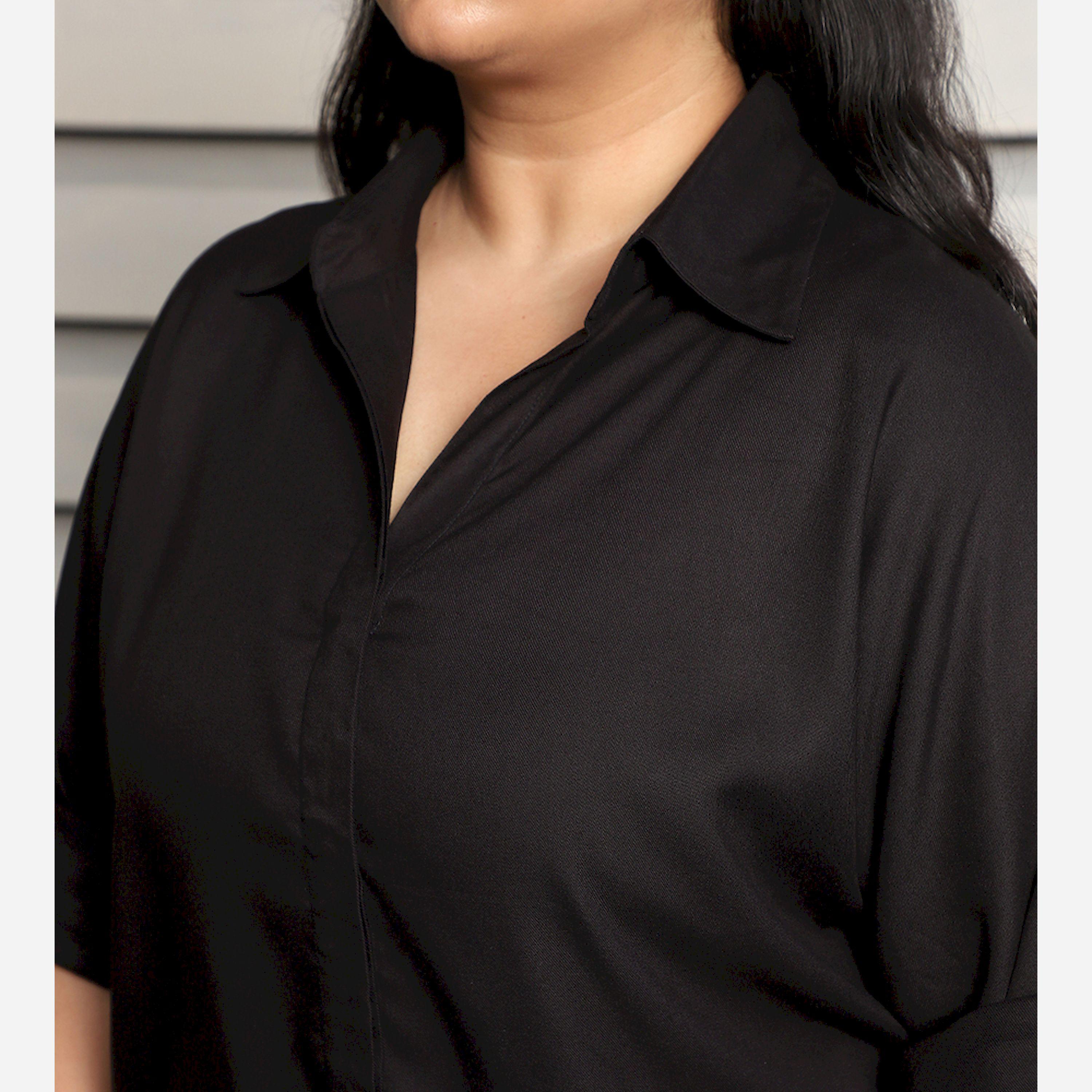 High Star X Styli Plus Size Boxy Casual Shirt With Button Placket-women-clothing-shirtsandblouses-shirts-image-5