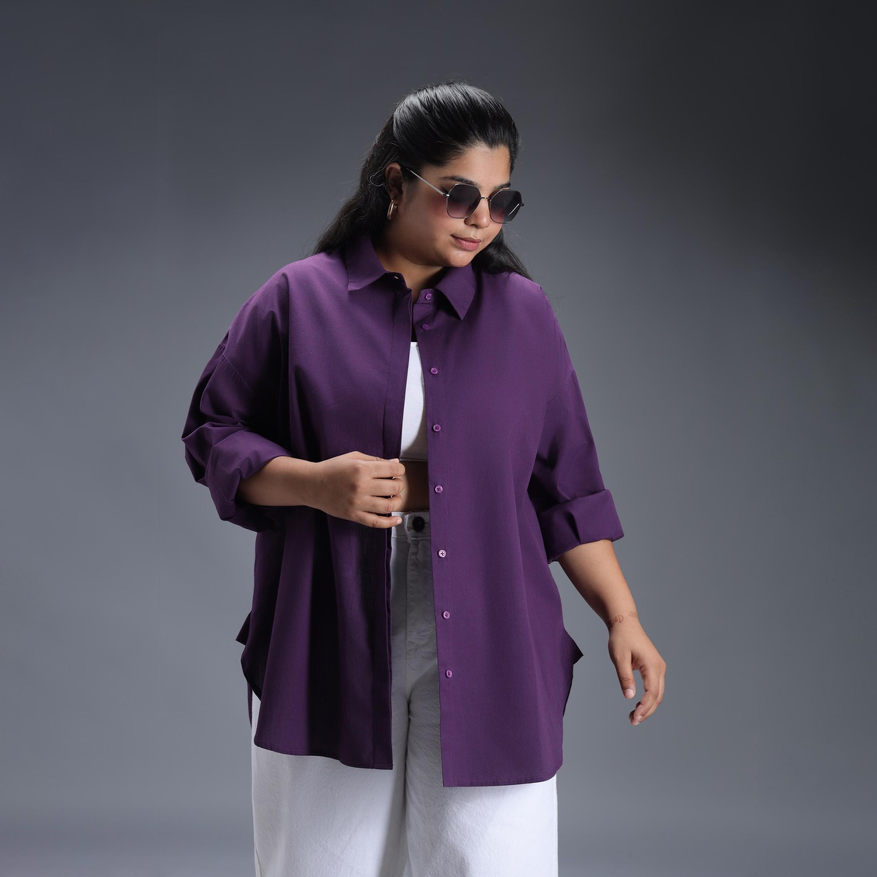 هاي ستار × ستايلي - قميص طويل مريح بمقاس كبير-women-clothing-shirtsandblouses-shirts-image-2