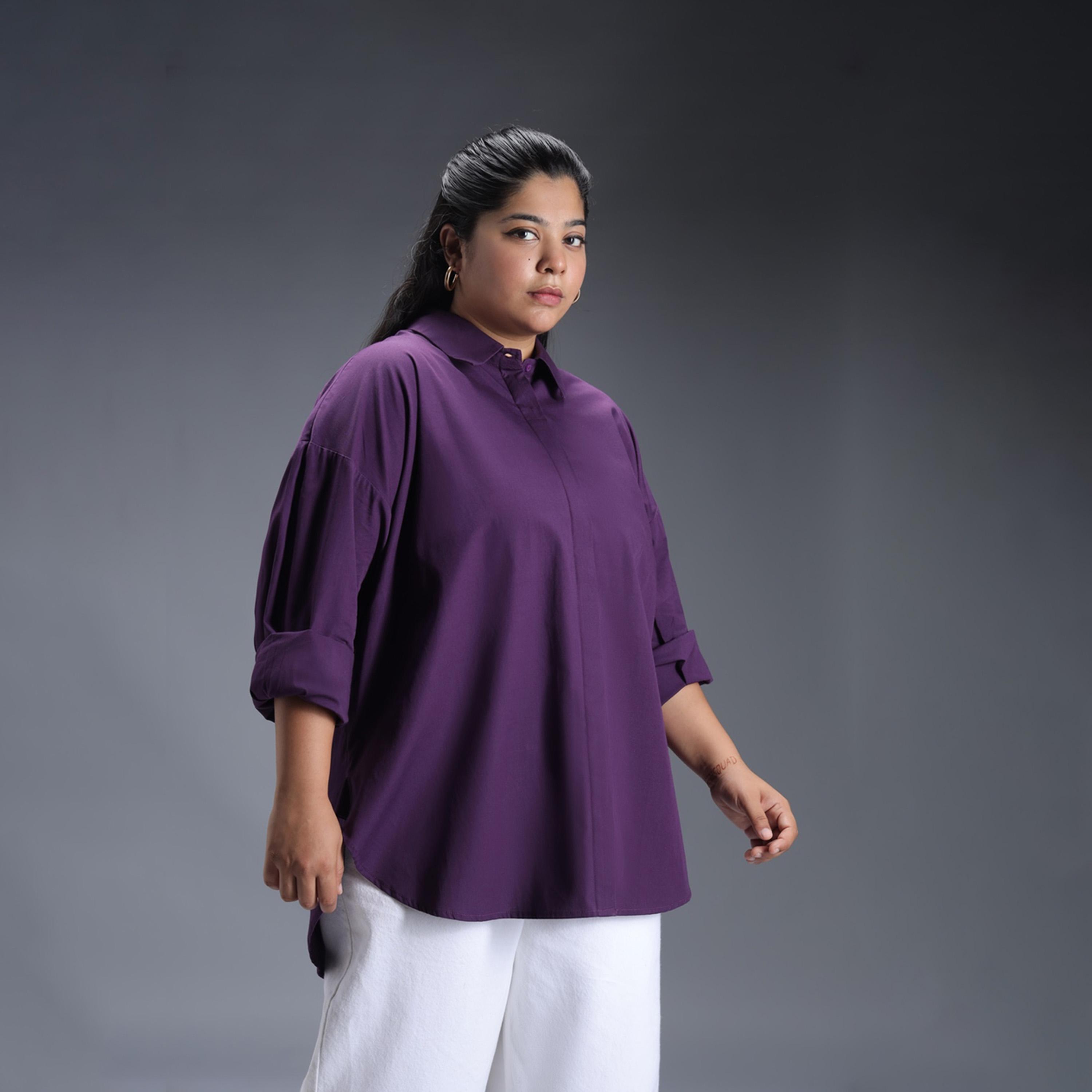 هاي ستار × ستايلي - قميص طويل مريح بمقاس كبير-women-clothing-shirtsandblouses-shirts-image-3