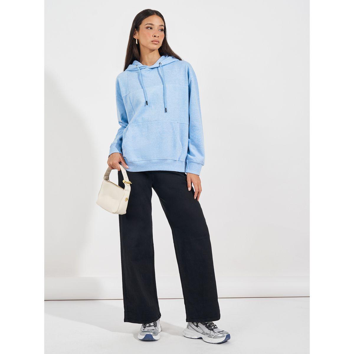 Styli Regular Fit Regular Length Panelled Overlock Hoodie-women-winterwear-hoodiesandsweatshirts-hoodies-image-2