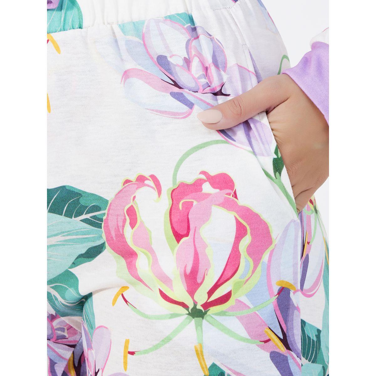 Styli Unwind Floral Print Collared Shirt & Pyjama Set-women-clothing-nightwear-pyjamas-longsets-image-6