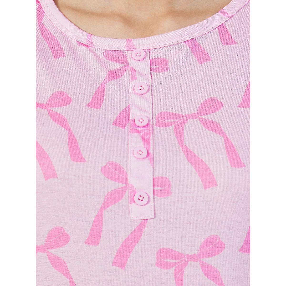 قميص نوم بطبعة فيونكات مع أزرار-women-clothing-nightwear-nighties-image-3