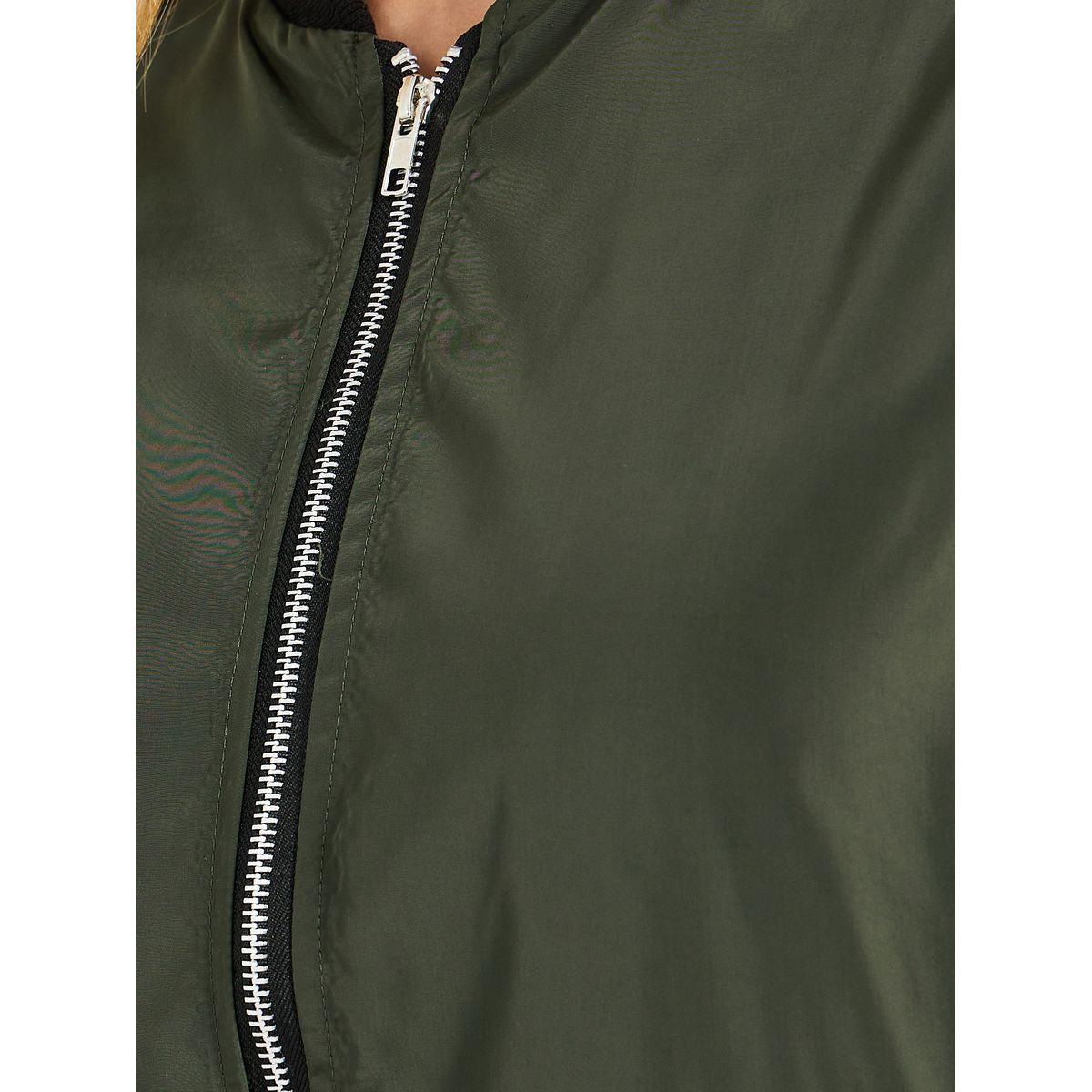 Styli Regular Fit Regular Length Zip Up Bomber Jacket-women-winterwear-coatsandjackets-jackets-image-4