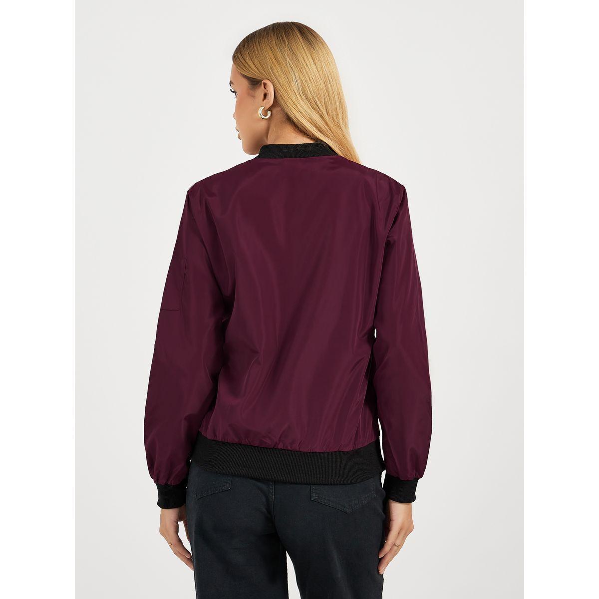 جاكيت بومبر بقصة عادية وسحَّاب غلق-women-winterwear-coatsandjackets-jackets-image-6
