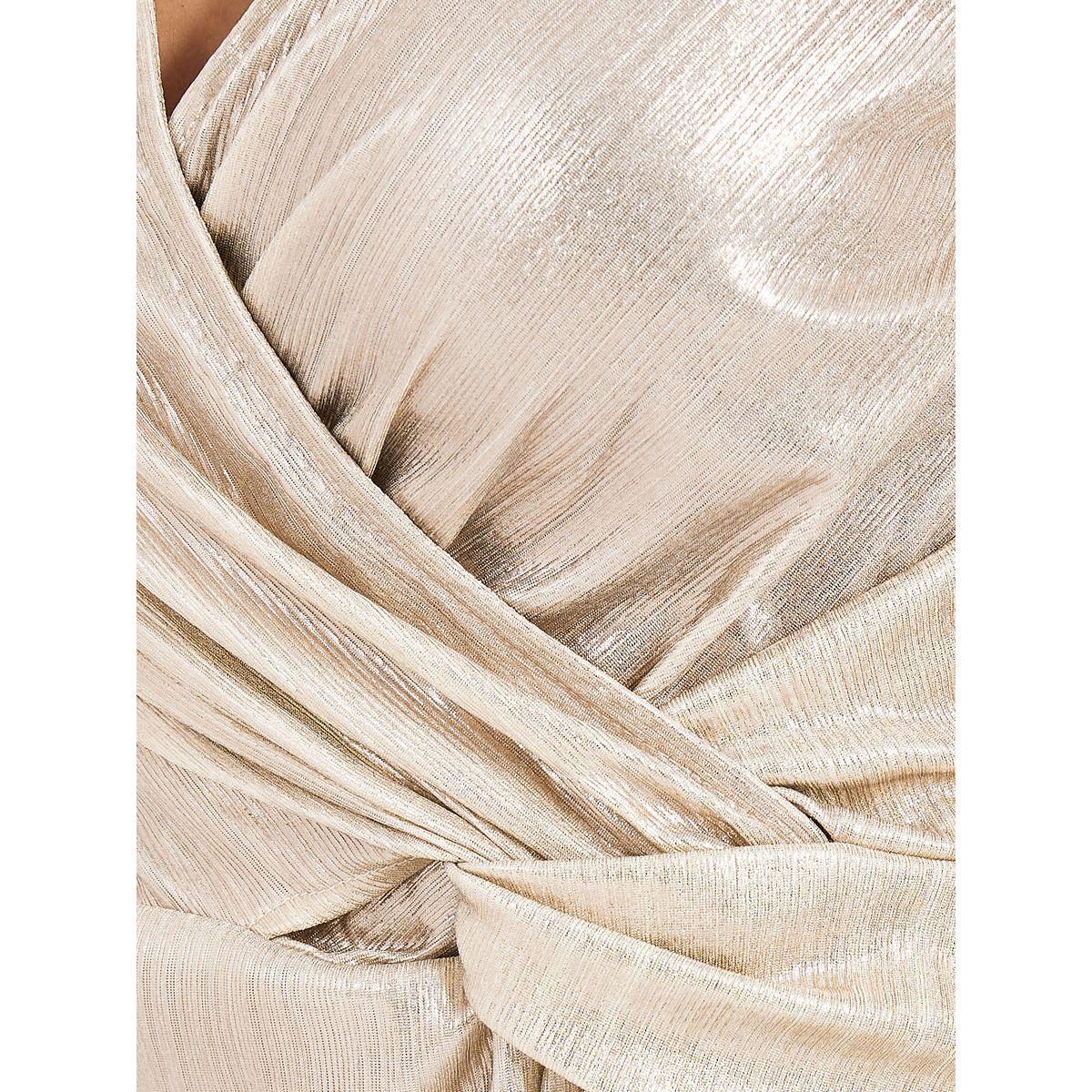Styli Elevate Metallic Wrap Top with Knot Front Detail-women-clothing-shirtsandblouses-blouses-image-3