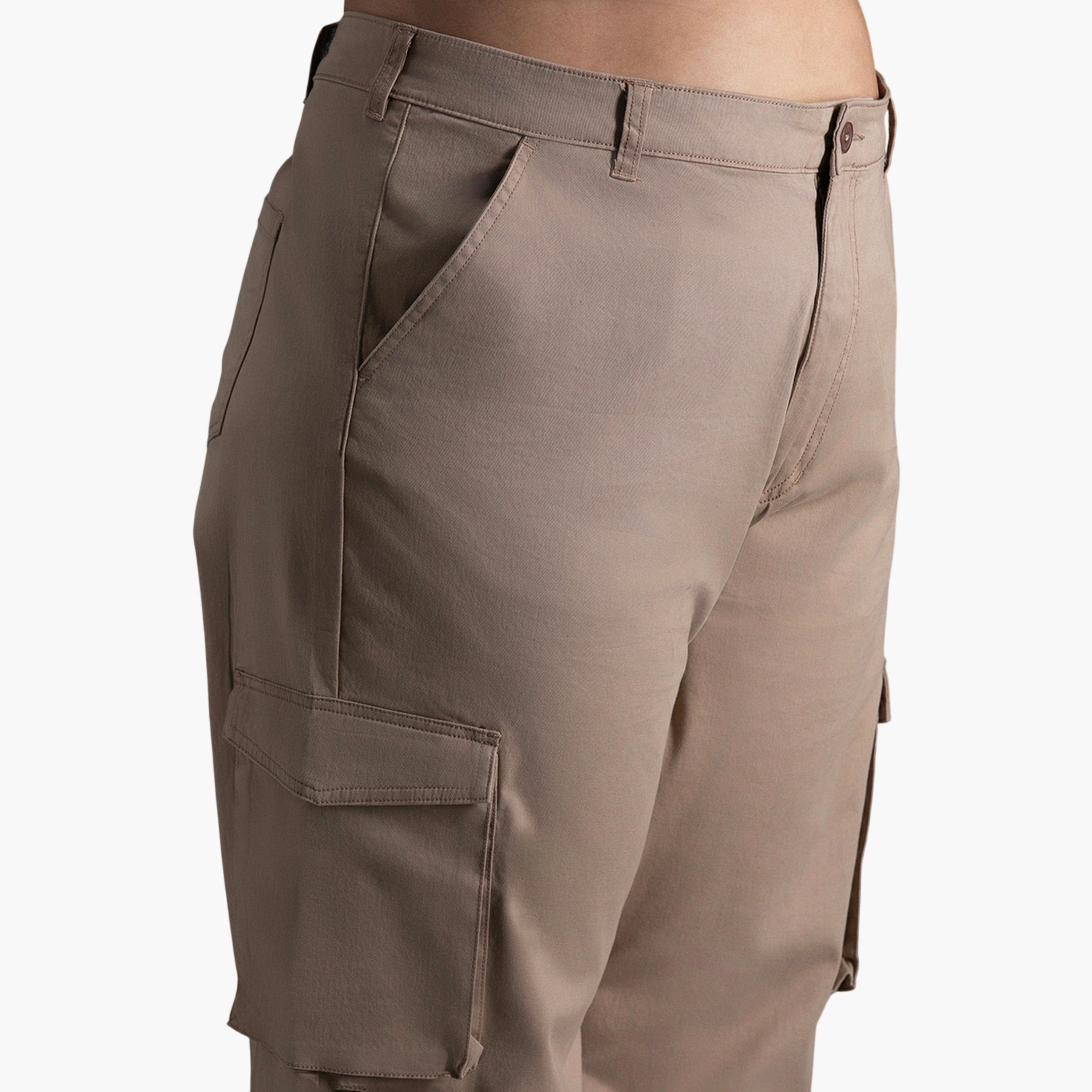 High Star X Styli Plus Size Straight Leg High Rise Cargo Trousers-women-clothing-bottoms-trousers-image-4