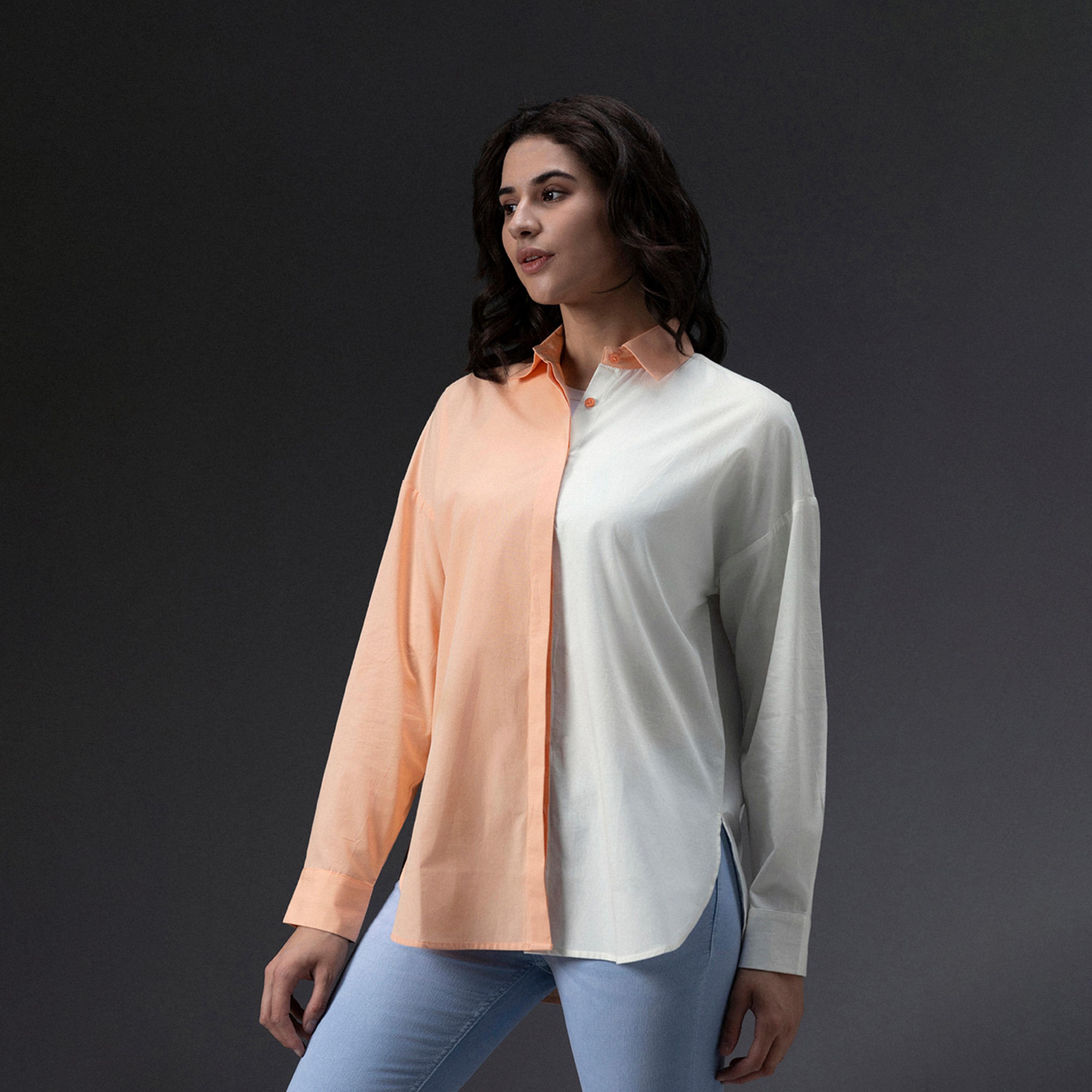 High Star X Styli Color Block Oversized Shirt-women-clothing-shirtsandblouses-shirts-image-2