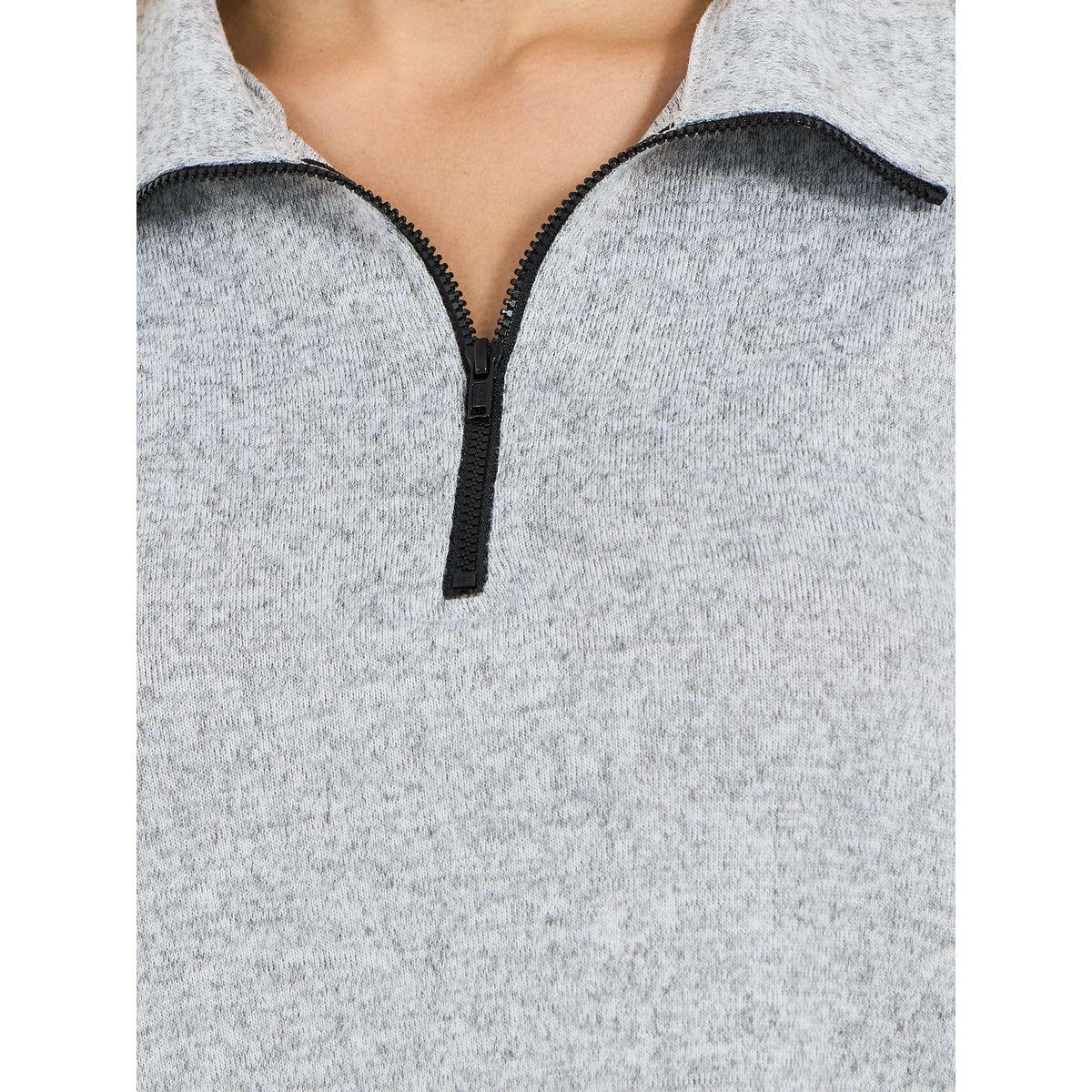 Styli Zip Placket Collared Sweatshirt & Joggers Co-Ords-women-clothing-coordsets-image-3
