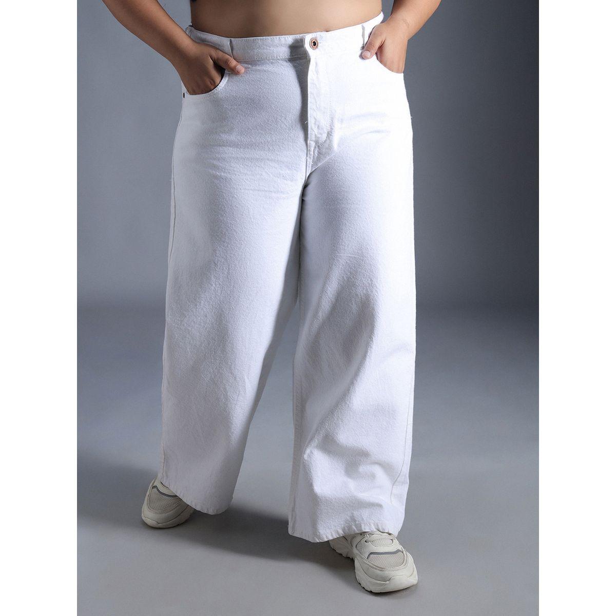 جينز بمقاس كبير وقصة مريحة مع خصر عالي هاي ستار × ستايلي-women-clothing-bottoms-jeans-image-1