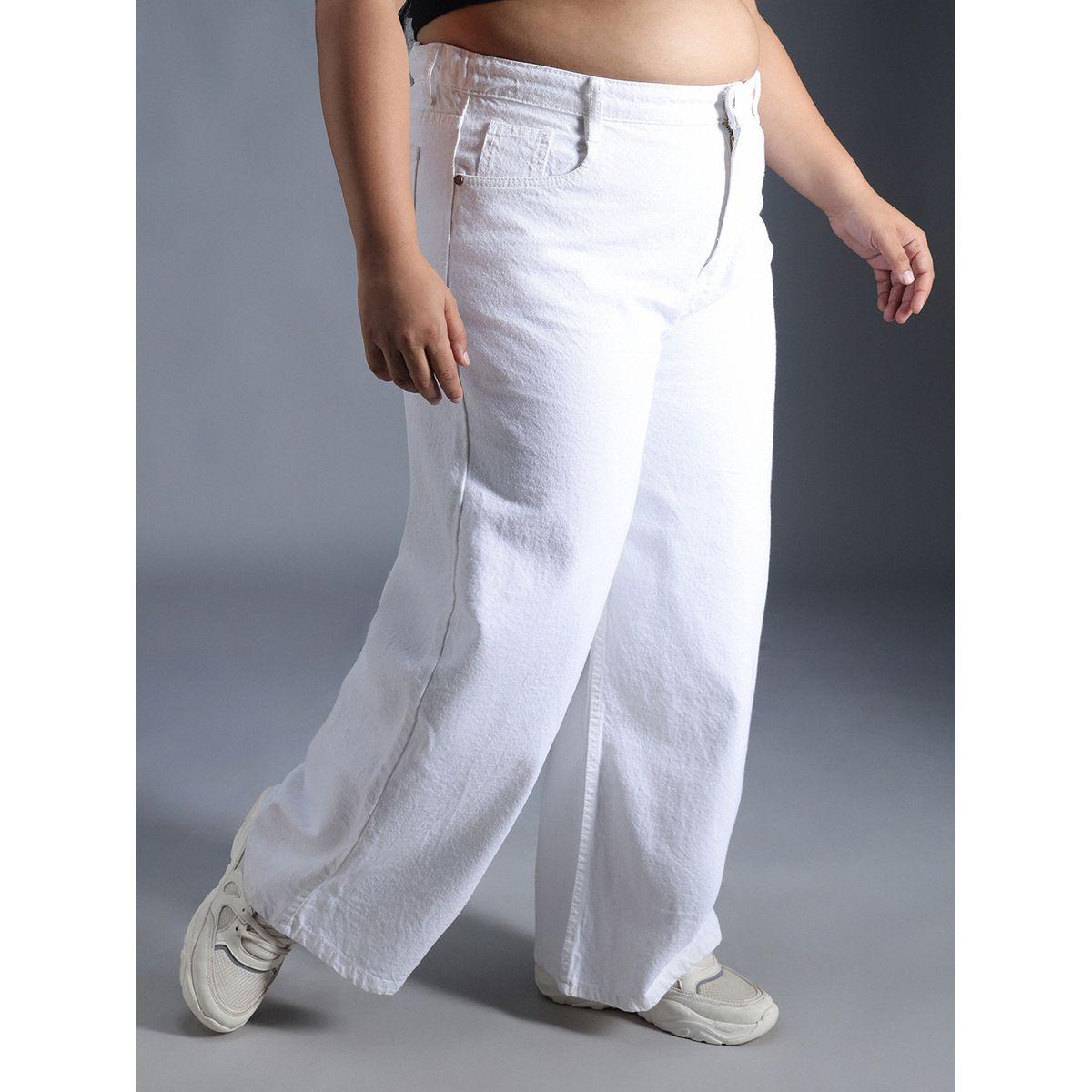 High Star X Styli  Plus Size Relaxed Fit Pure Cotton High Rise Jeans-women-clothing-bottoms-jeans-image-2