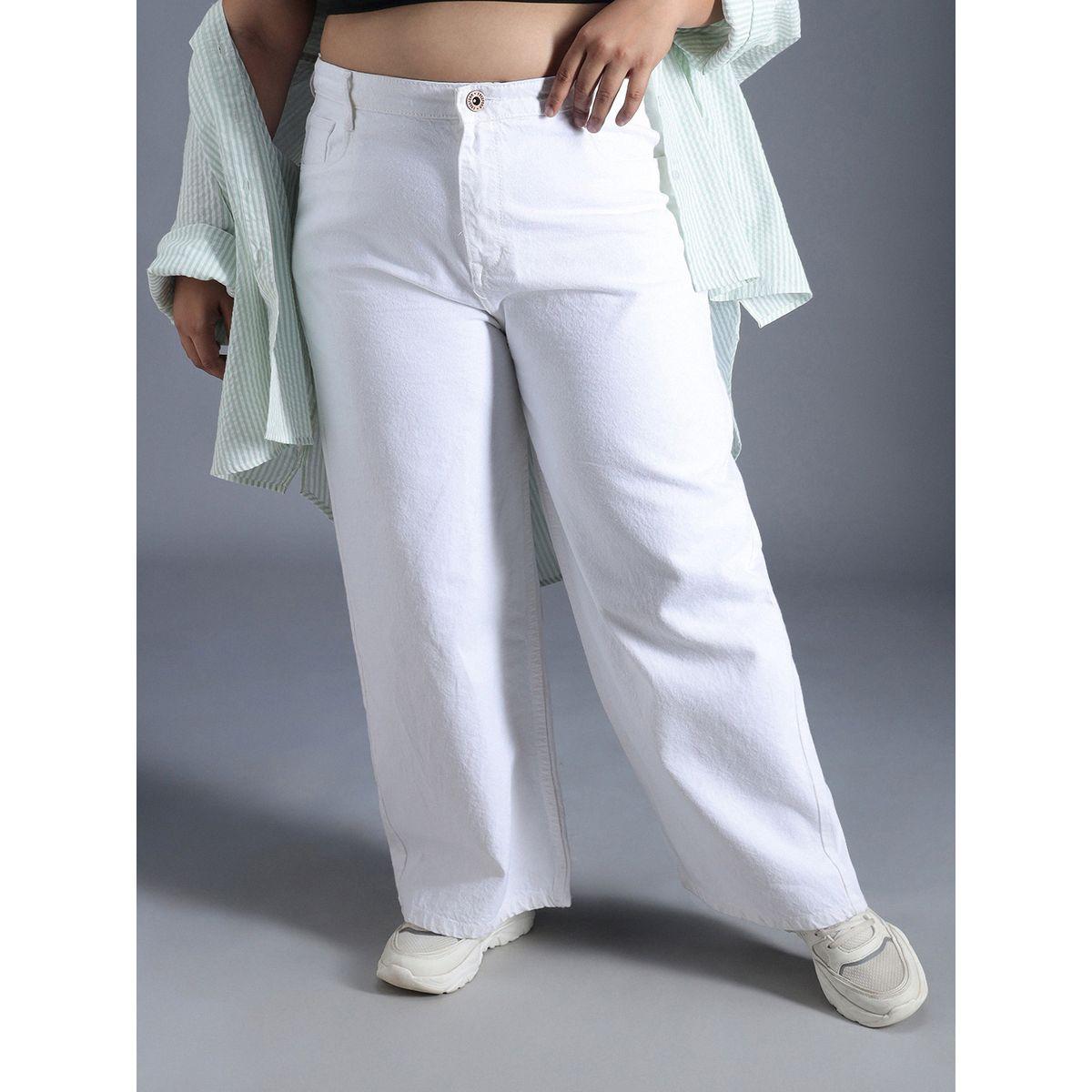 جينز بمقاس كبير وقصة مريحة مع خصر عالي هاي ستار × ستايلي-women-clothing-bottoms-jeans-image-5
