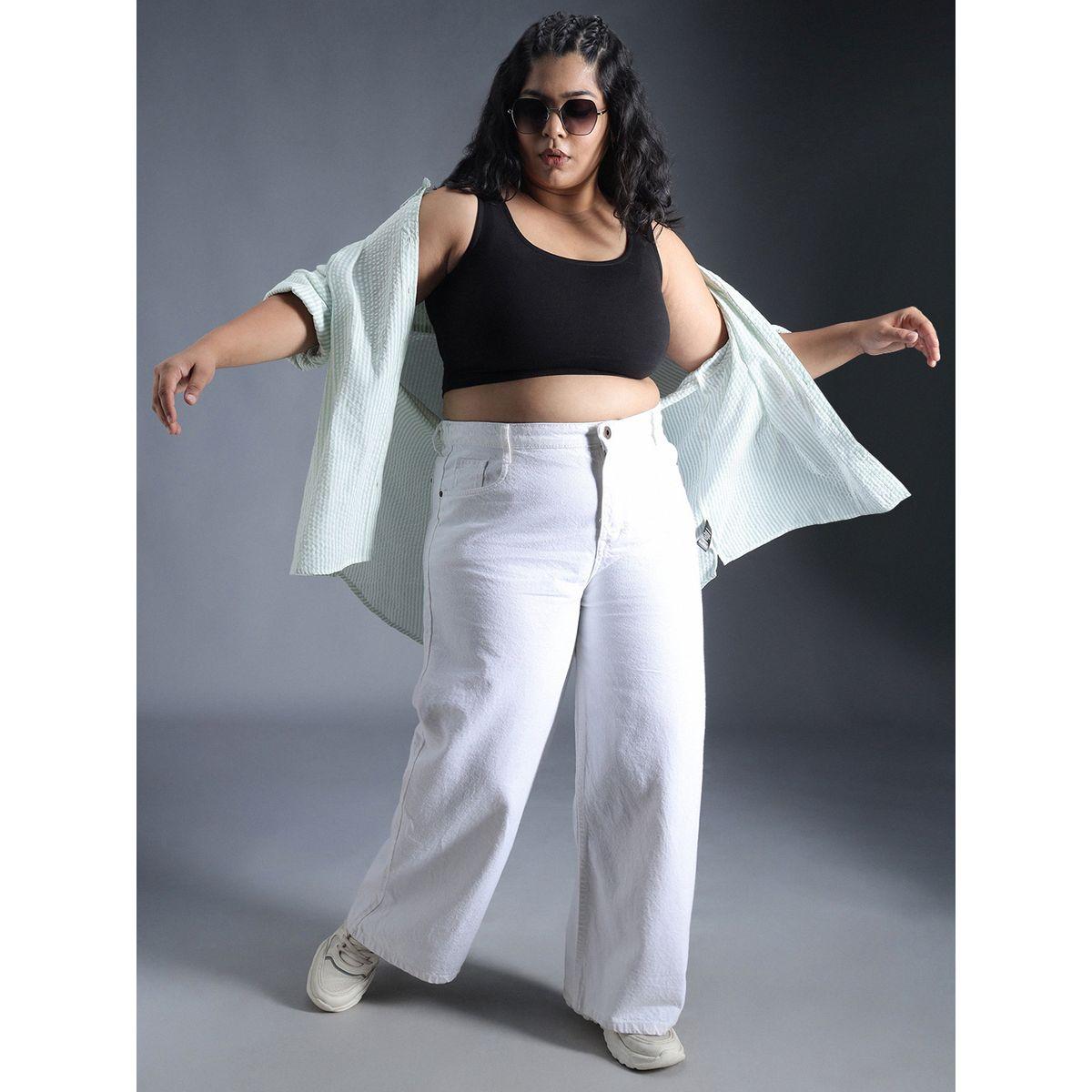 High Star X Styli  Plus Size Relaxed Fit Pure Cotton High Rise Jeans-women-clothing-bottoms-jeans-image-6