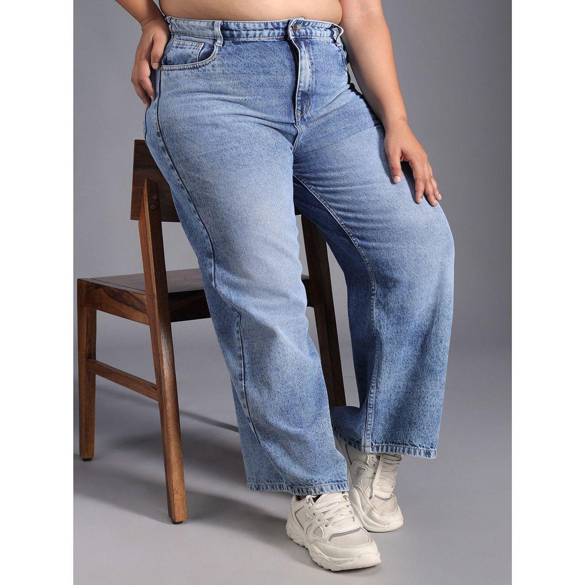 High Star X Styli  Plus Size Relaxed Fit High Rise Faded Jeans-women-clothing-bottoms-jeans-image-5