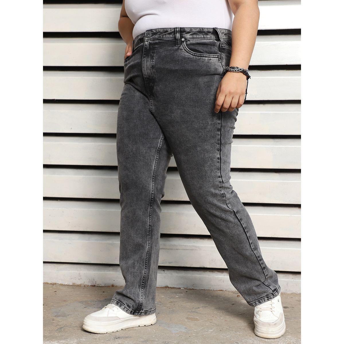 High Star X Styli  Plus Size High Rise Slim Fit Washed Jeans-women-clothing-bottoms-jeans-image-3