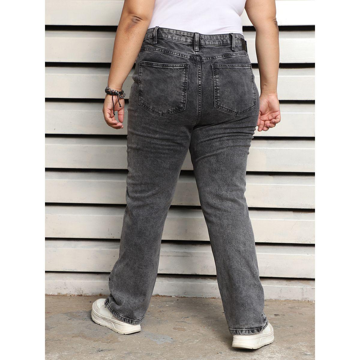 High Star X Styli  Plus Size High Rise Slim Fit Washed Jeans-women-clothing-bottoms-jeans-image-4