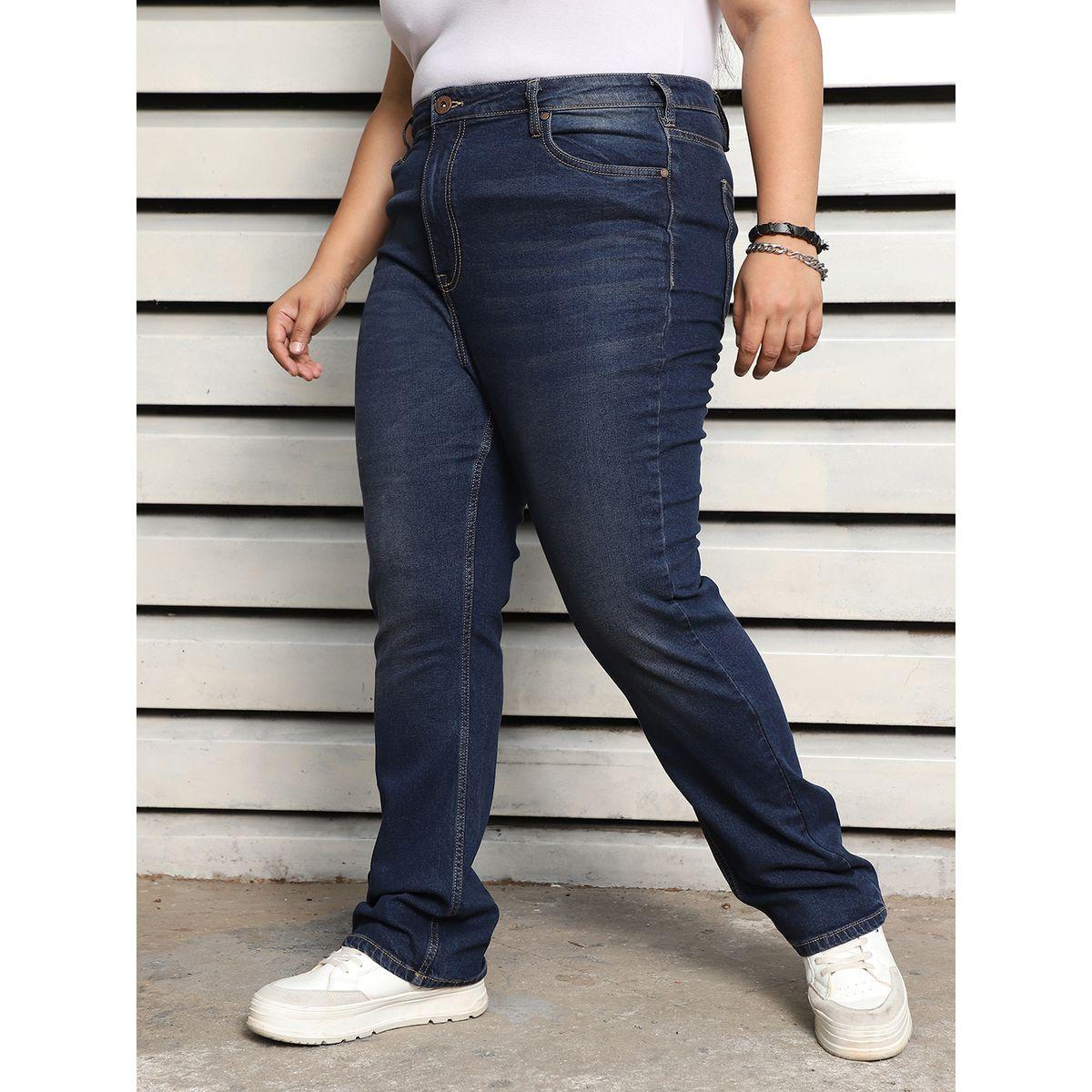 جينز بمقاس كبير وقصة سليم فت هاي ستار × ستايلي-women-clothing-bottoms-jeans-image-1