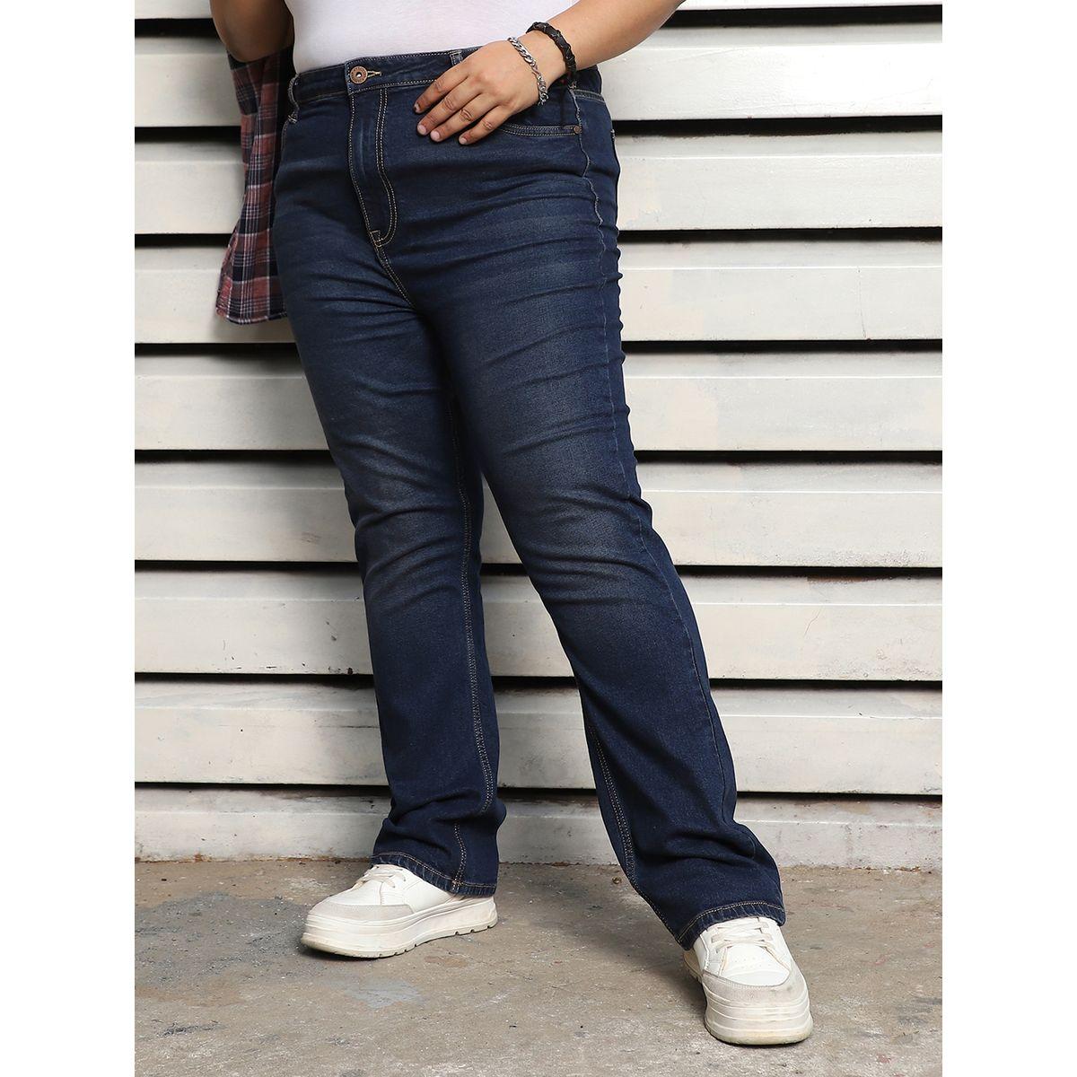 High Star X Styli  Plus Size High Rise Slim Fit Light Faded Jeans-women-clothing-bottoms-jeans-image-3