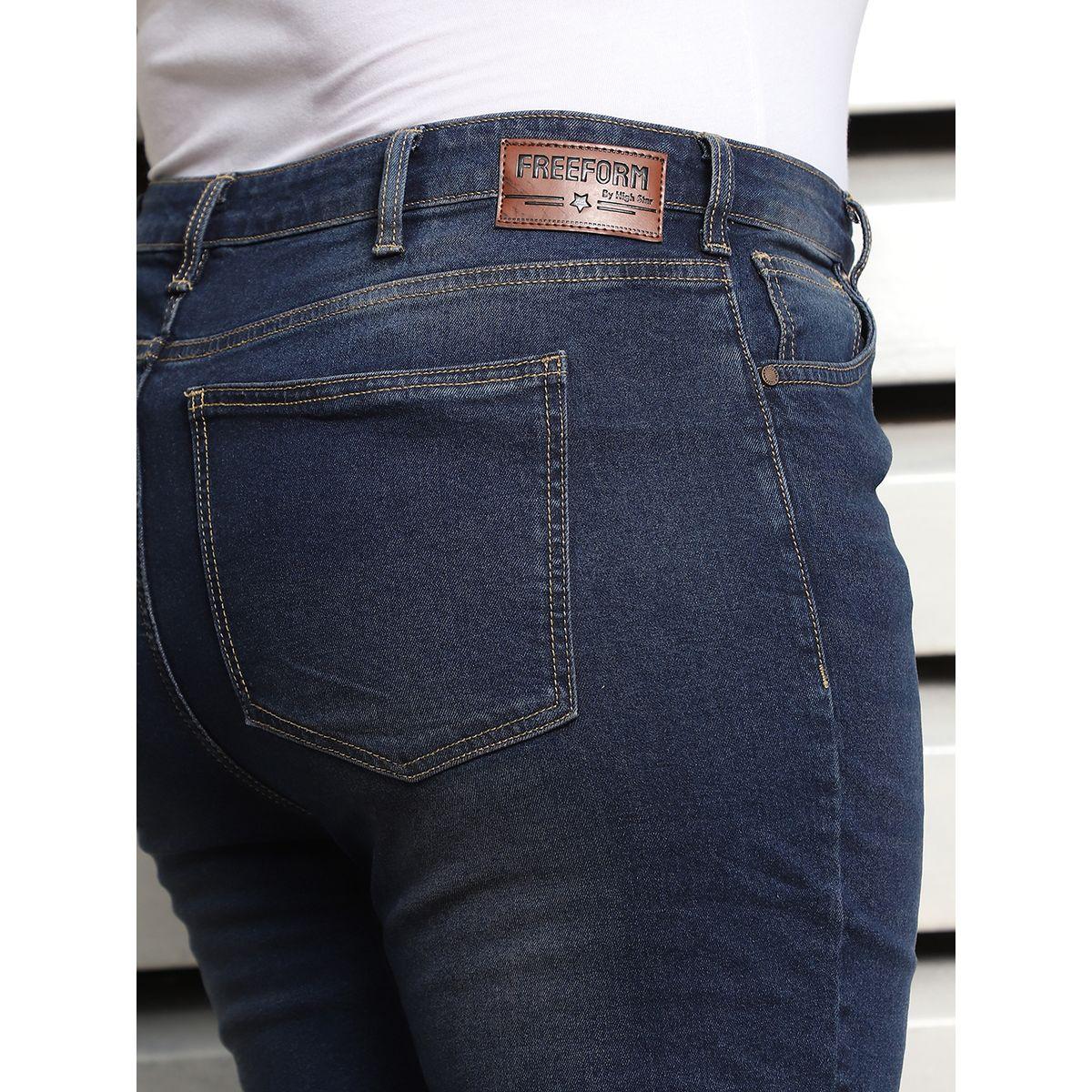 High Star X Styli  Plus Size High Rise Slim Fit Light Faded Jeans-women-clothing-bottoms-jeans-image-6