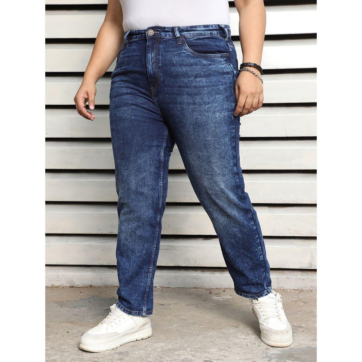 High Star X Styli  Plus Size Straight Fit High Rise Light Fade Jeans-women-clothing-bottoms-jeans-image-3